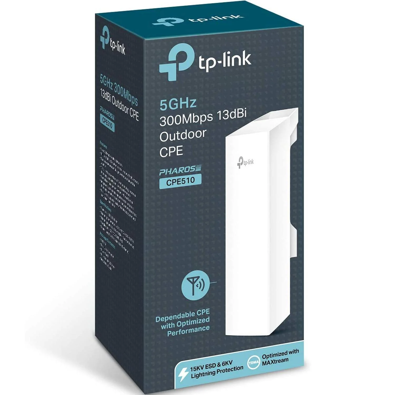 Access Point TP-LINK CPE510 5Ghz 13dBi PoE 802.11n Exterior 15Km 300Mbps - Image 6