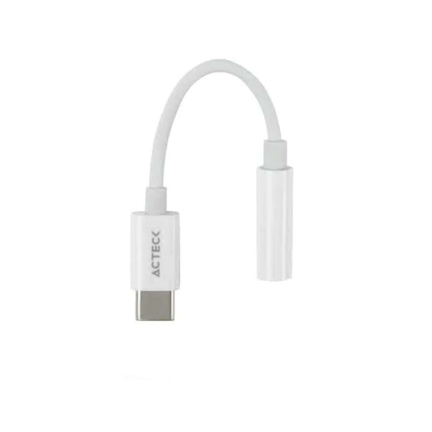 Adaptador Convertidor ACTECK SHIFT PLUS AA405 USB Tipo C a Jack 3.5mm Blanco AC-934831