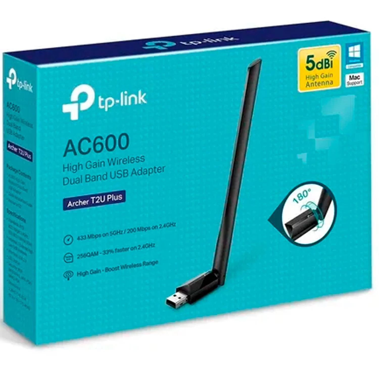 Adaptador usb wifi TP-Link rompemuros Archer T2U Plus AC600 - Image 4