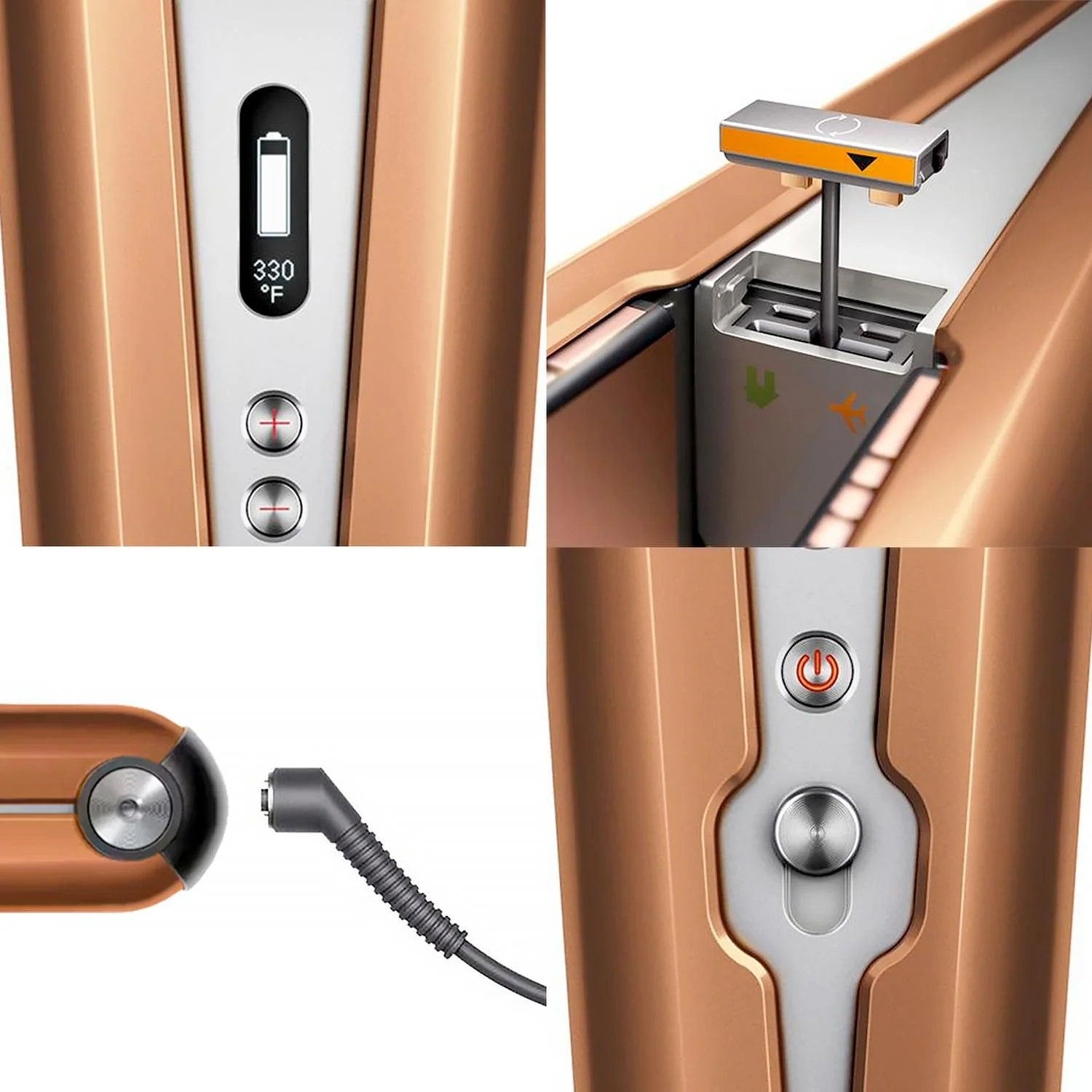 Alaciadora Inalambrica DYSON Corrale Placas Flexibles Pantalla OLED 210 °C Copper/Nickel - Image 4