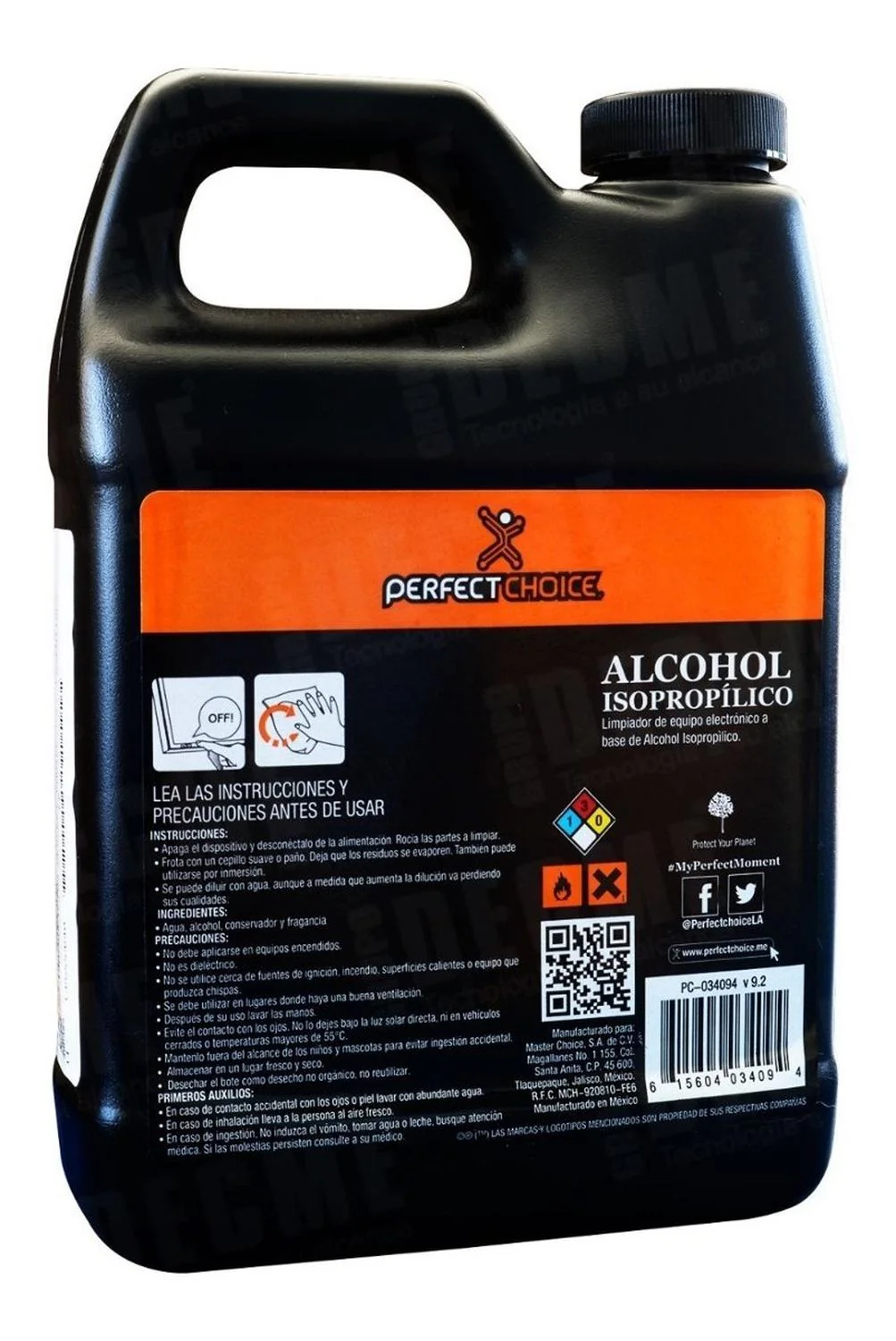 Alcohol Isopropilico PERFECT CHOICE Envase 1L PC-034094 - Image 5