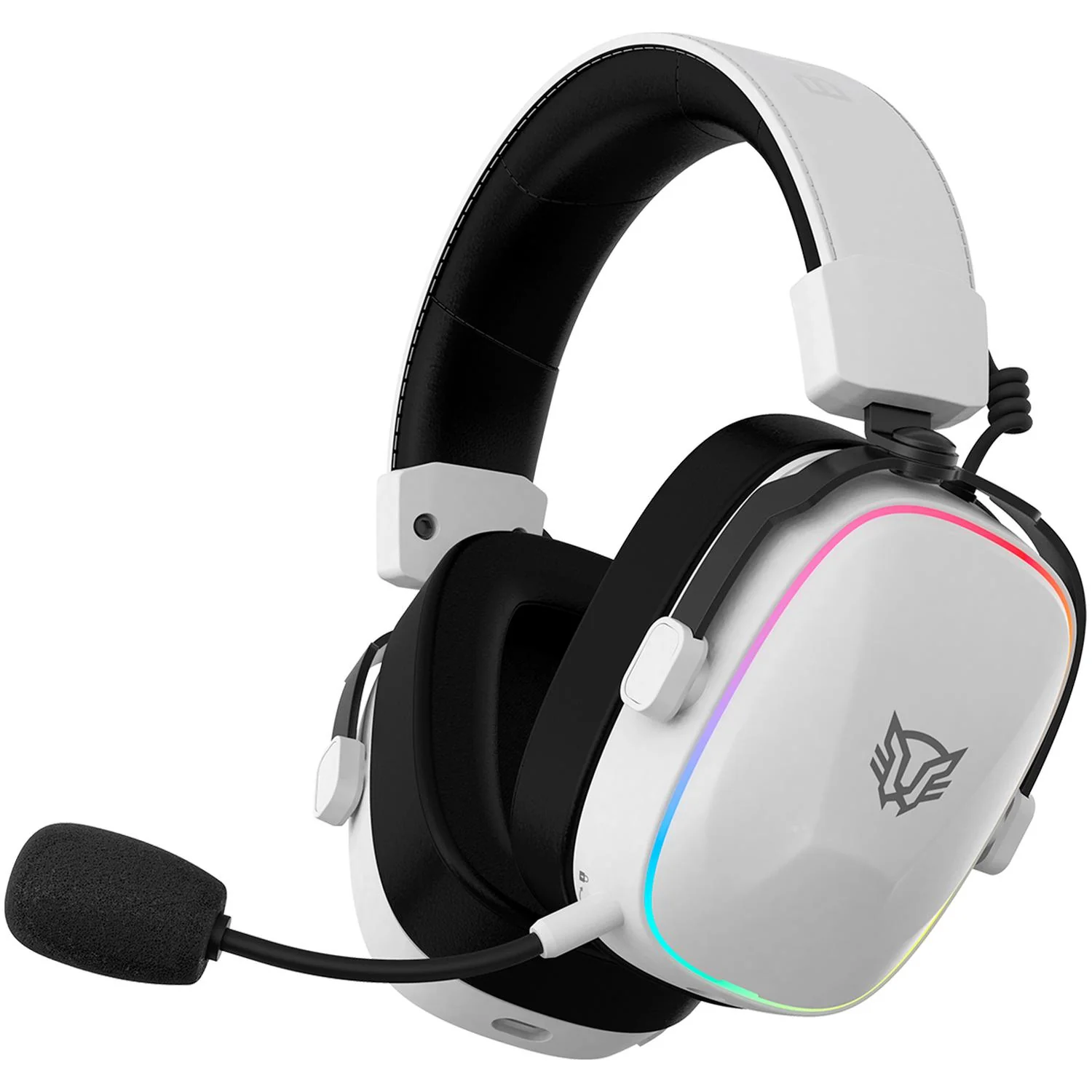 Audifonos Diadema Gamer BALAM RUSH AEON EXPERT HS1100 Inalambrico USB 2.4 GHz/BT 5.3 Microfono Desmontable Sonido 7.1 RGB Blanco BR-938518