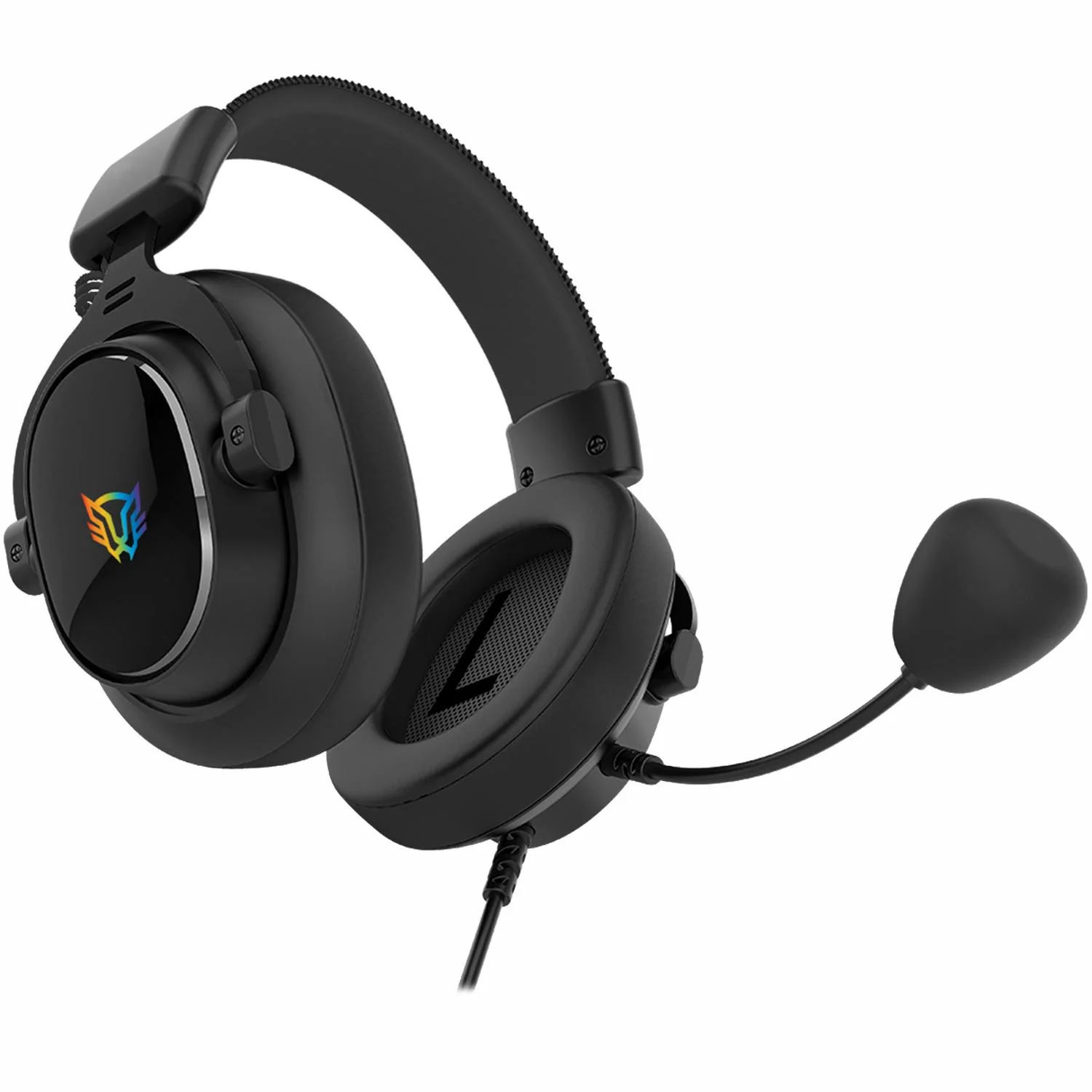 Audifonos Diadema Gamer BALAM RUSH AVIATOR EXPERT HA777 Microfono Desmontable 3.5mm + USB RGB PC Consolas Negro BR-941143 - Image 2