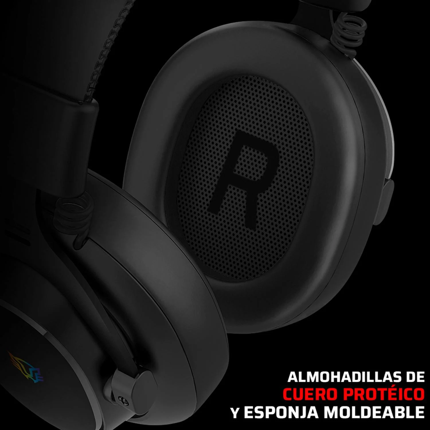 Audifonos Diadema Gamer BALAM RUSH AVIATOR EXPERT HA777 Microfono Desmontable 3.5mm + USB RGB PC Consolas Negro BR-941143 - Image 3
