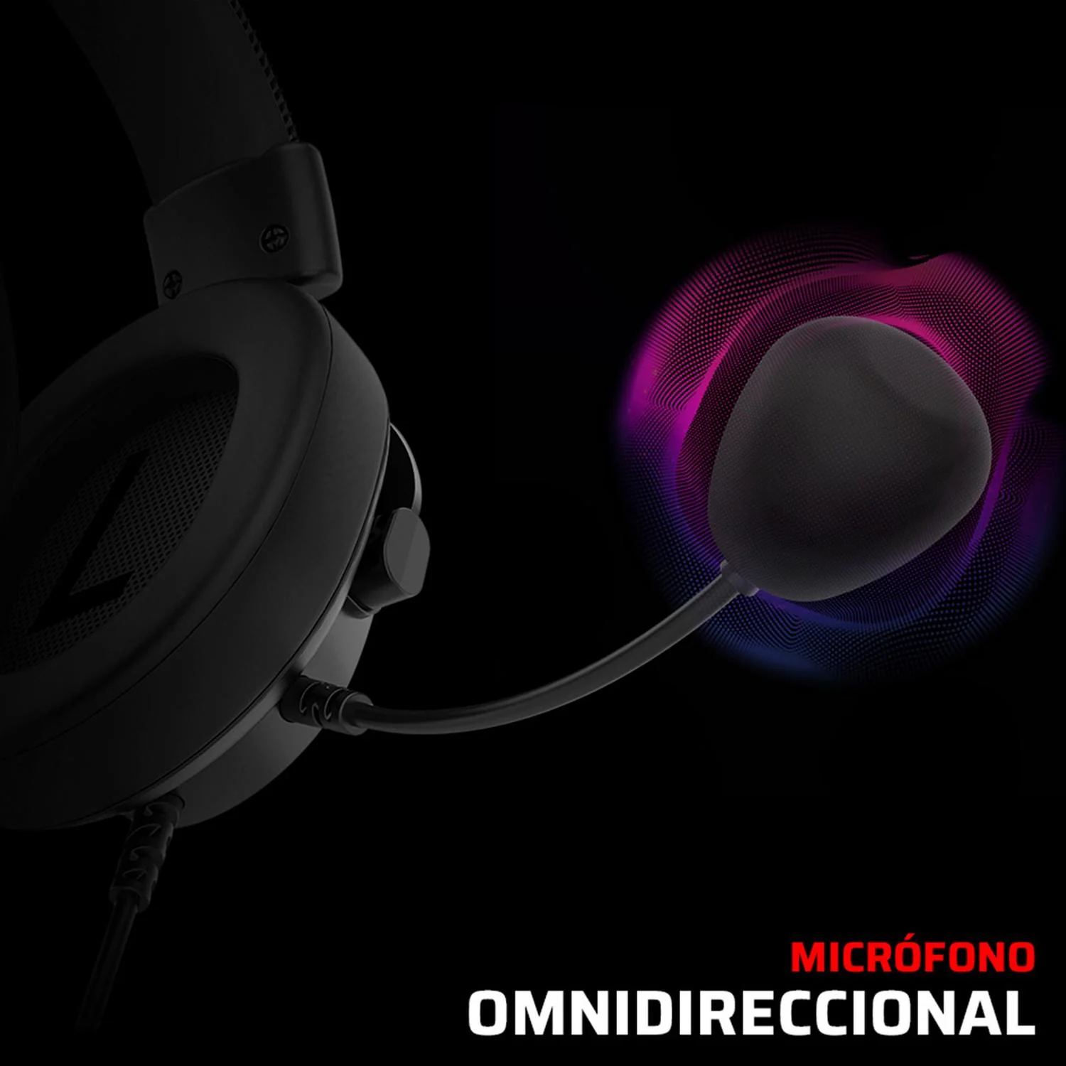 Audifonos Diadema Gamer BALAM RUSH AVIATOR EXPERT HA777 Microfono Desmontable 3.5mm + USB RGB PC Consolas Negro BR-941143 - Image 4