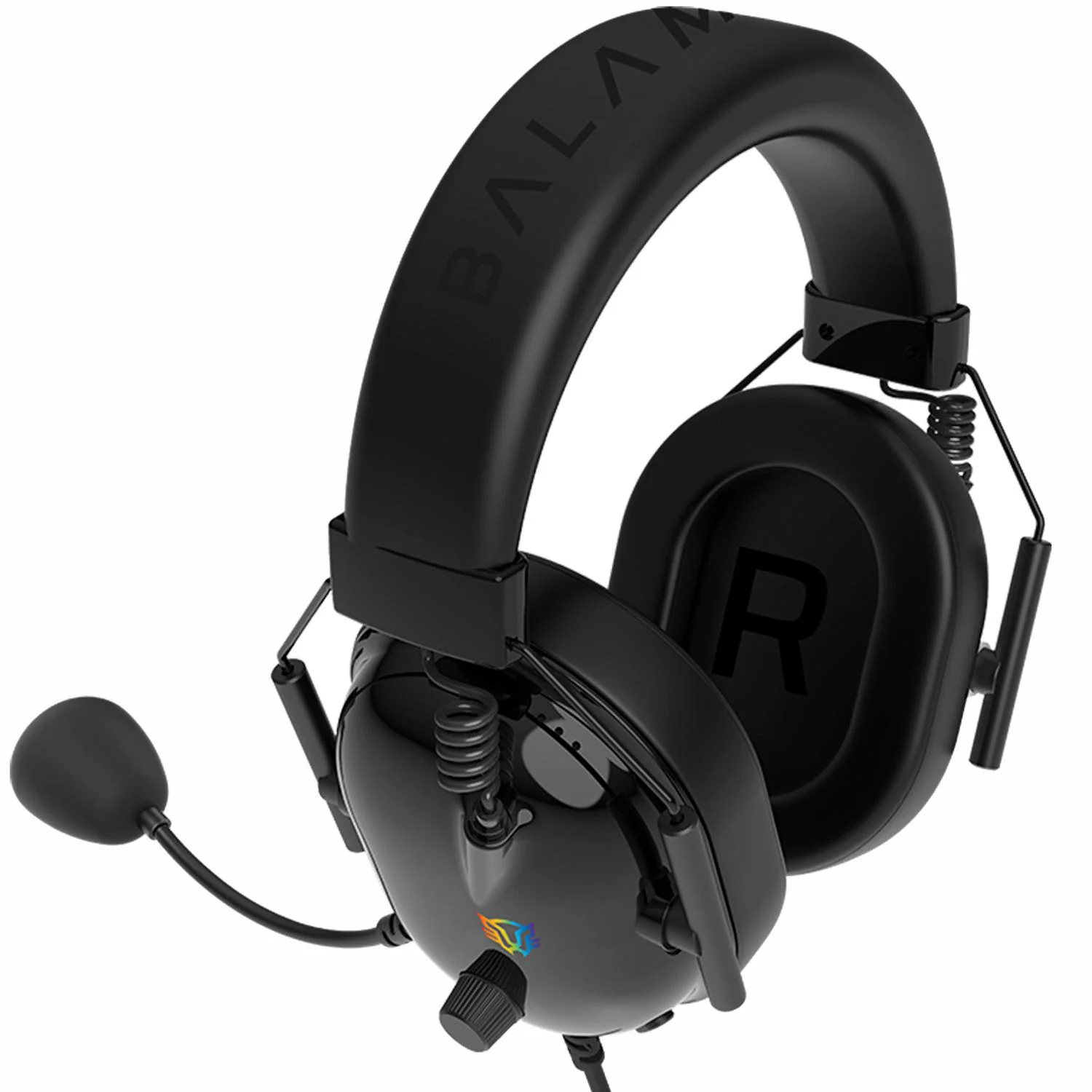 Audifonos Diadema Gamer BALAM RUSH AVIATOR LEVEL HA757 Microfono 3.5 + USB RGB Negro BR-941167 - Image 2