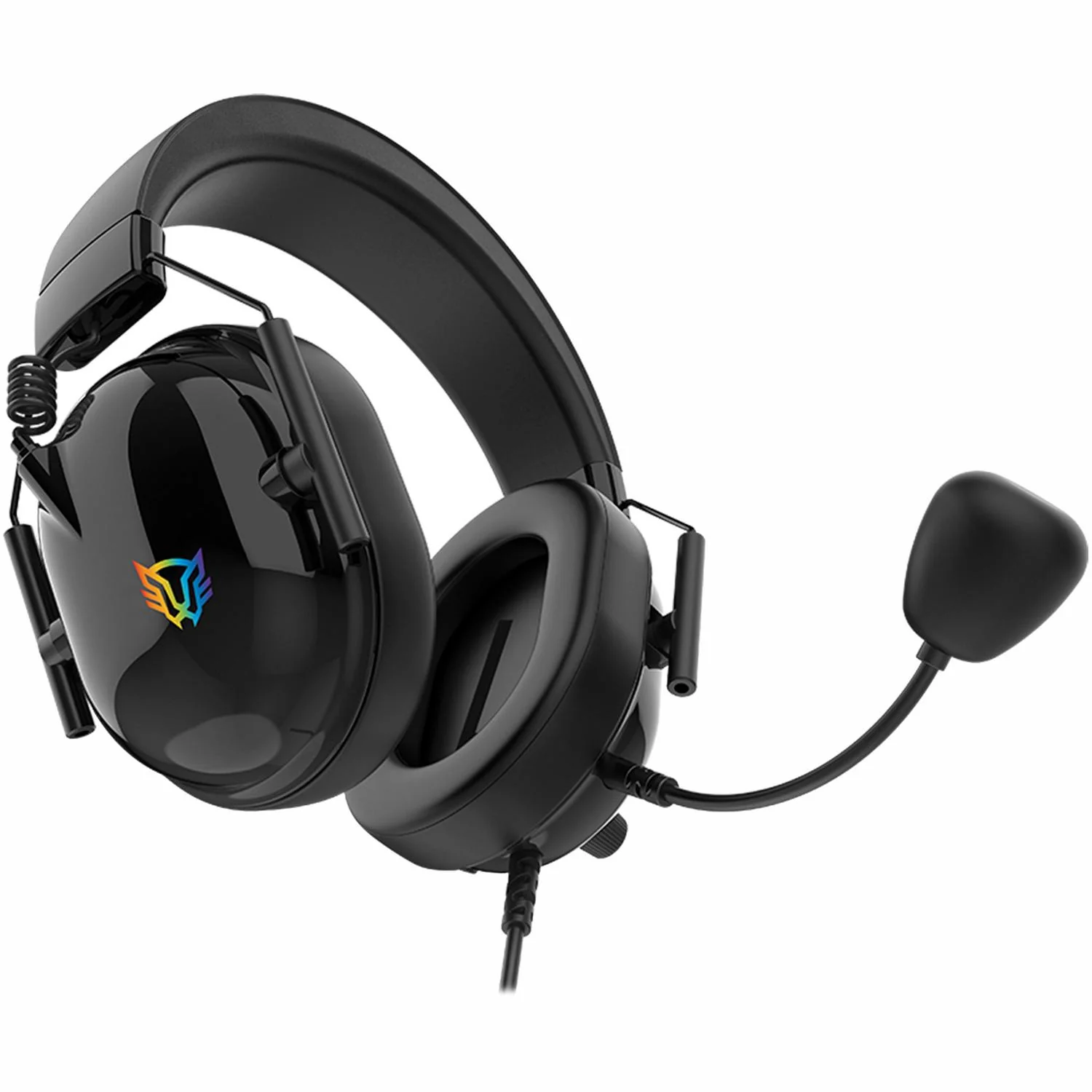 Audifonos Diadema Gamer BALAM RUSH AVIATOR LEVEL HA757 Microfono 3.5 + USB RGB Negro BR-941167 - Image 3