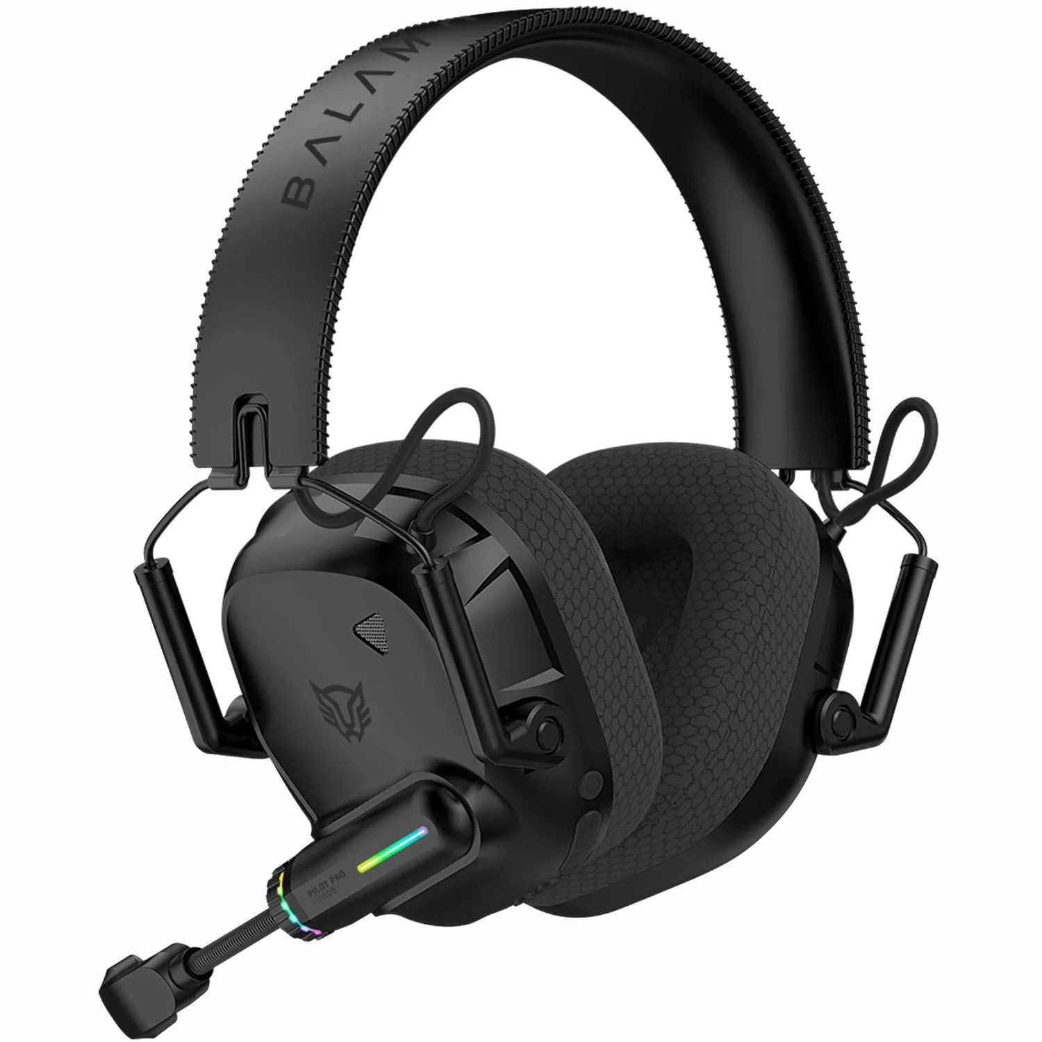 Audifonos Diadema Gamer BALAM RUSH PILOT PRO HS808 Inalambricos Microfono Conexion Dual Bluetooth 5.0 / USB Negro BR-938587 - Image 4