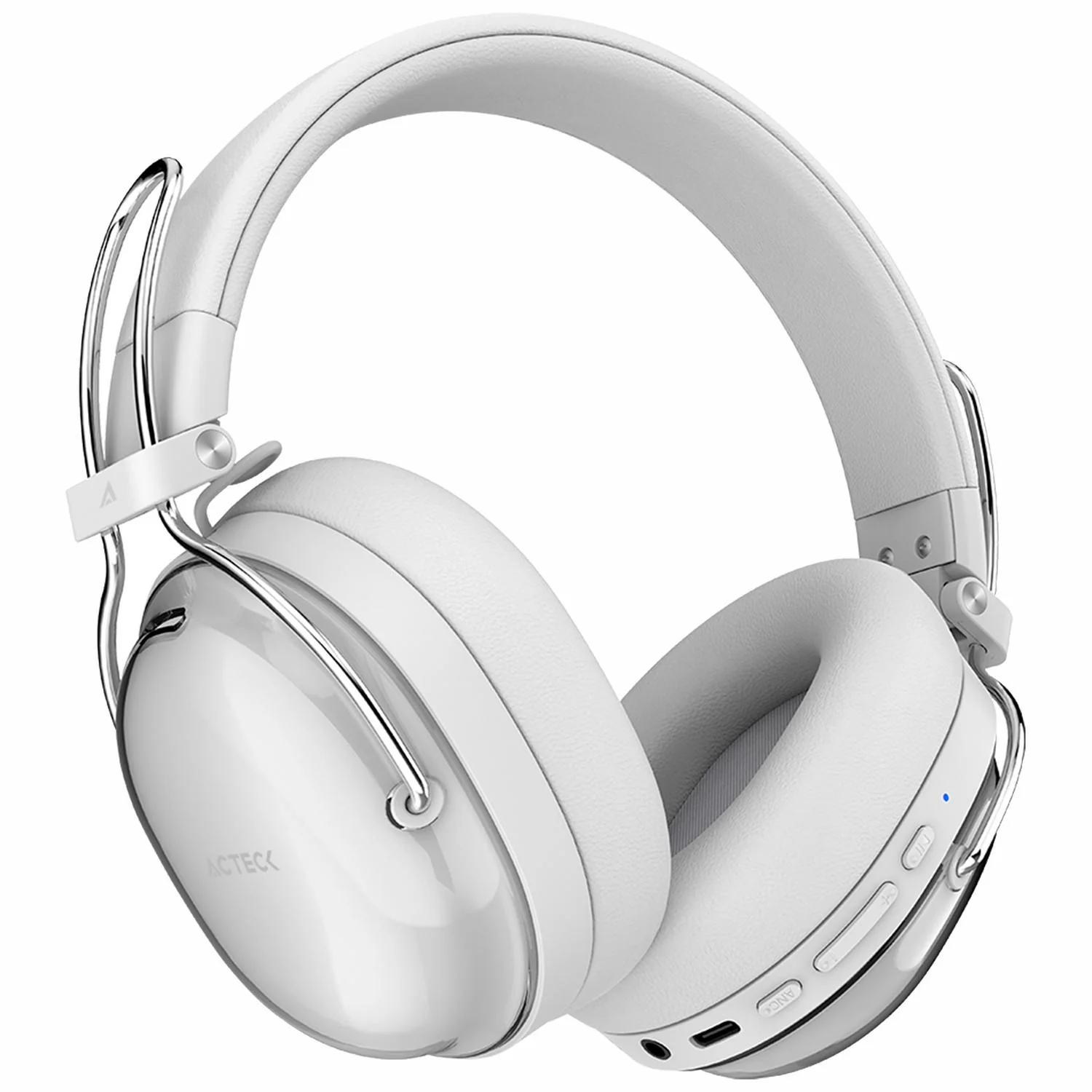 Audifonos Diadema Inalambrica ACTECK LUXE PURE HP730 Microfono Integrado Bluetooth 5.4 Blanco AC-940887 - Image 2