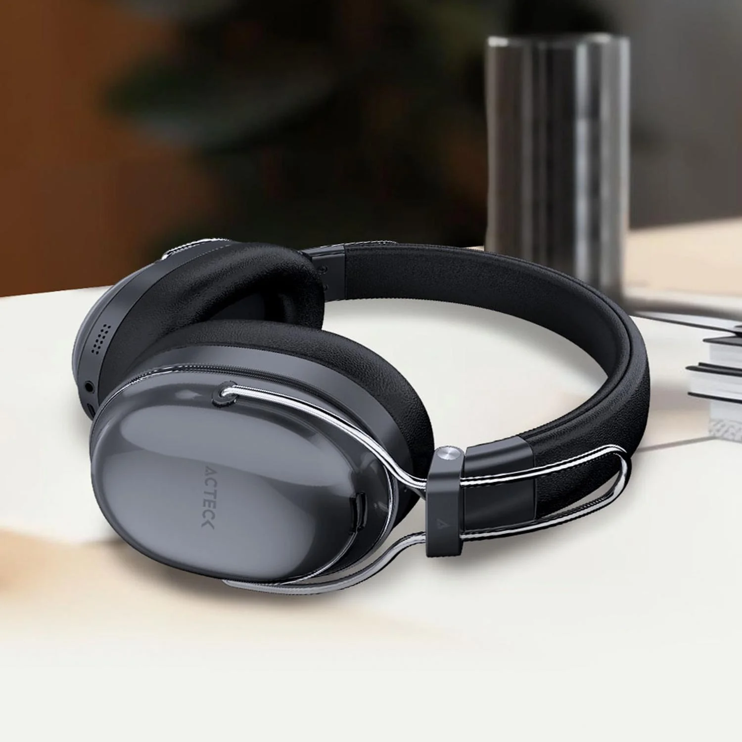 Audifonos Diadema Inalambrica ACTECK LUXE PURE HP730 Microfono Integrado Bluetooth 5.4 Negro AC-940870 - Image 5