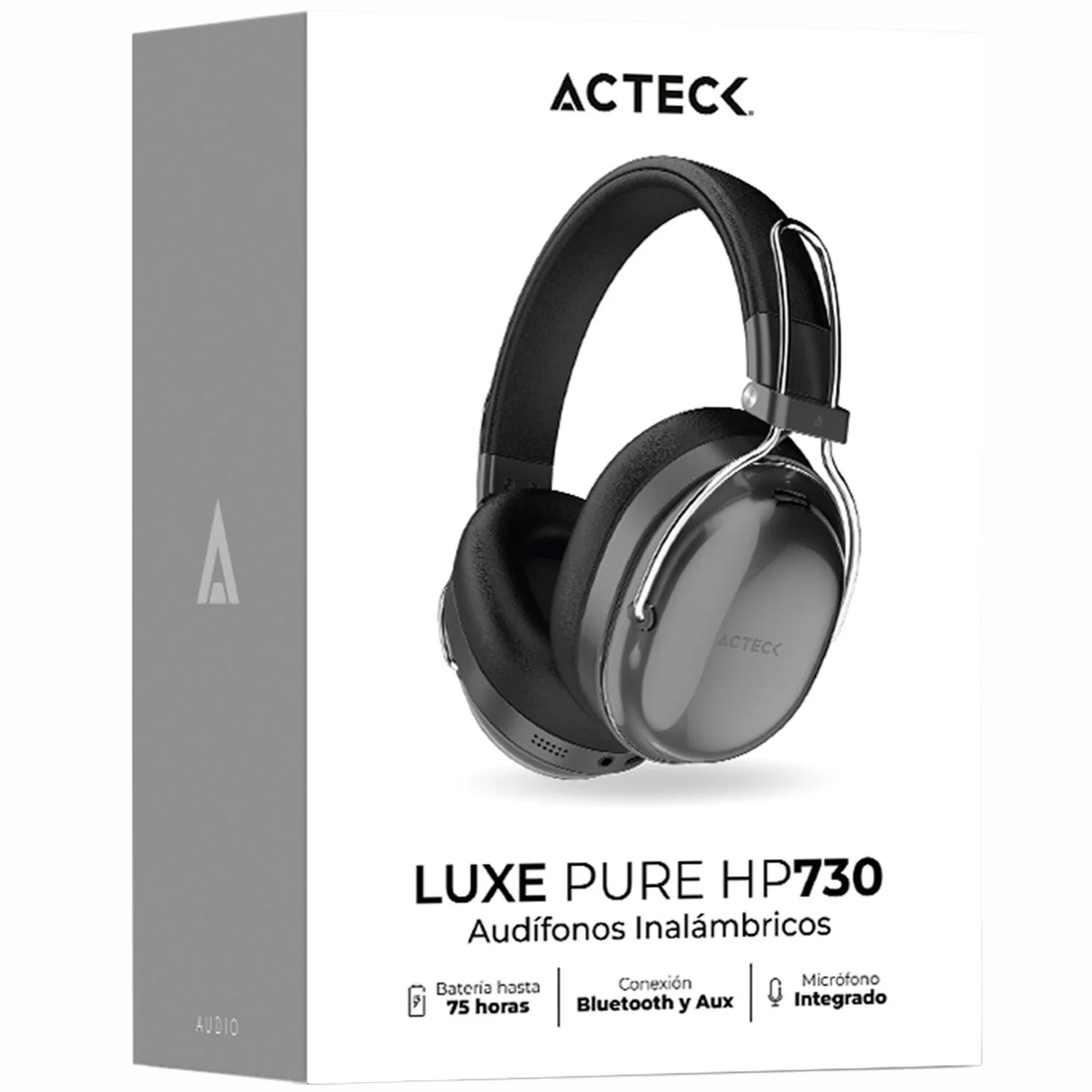Audifonos Diadema Inalambrica ACTECK LUXE PURE HP730 Microfono Integrado Bluetooth 5.4 Negro AC-940870 - Image 6