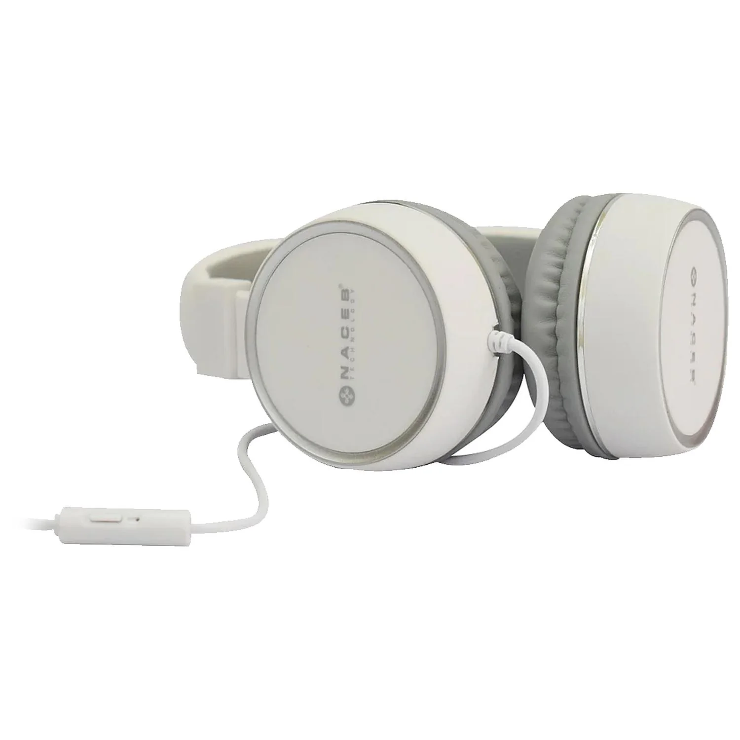 Audifonos Diadema NACEB Zero NA-0310B Microfono 3.5mm Blanco - Image 5