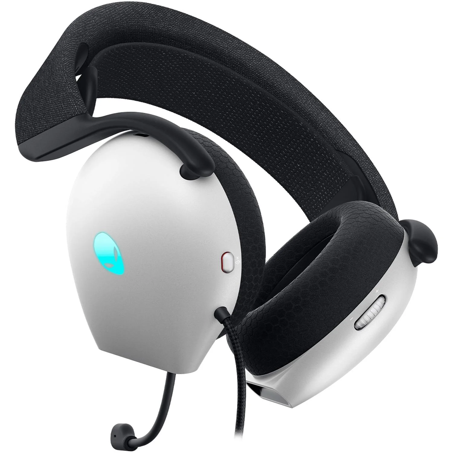 Audifonos Gamer de Diadema ALIENWARE Microfono retractil Dolby Atmos 40KHz RGB USB + Adaptador 3,5 mm Blanco AW520H - Image 3