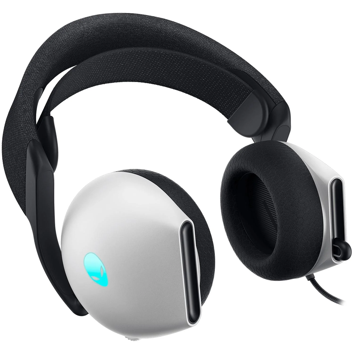 Audifonos Gamer de Diadema ALIENWARE Microfono retractil Dolby Atmos 40KHz RGB USB + Adaptador 3,5 mm Blanco AW520H - Image 4