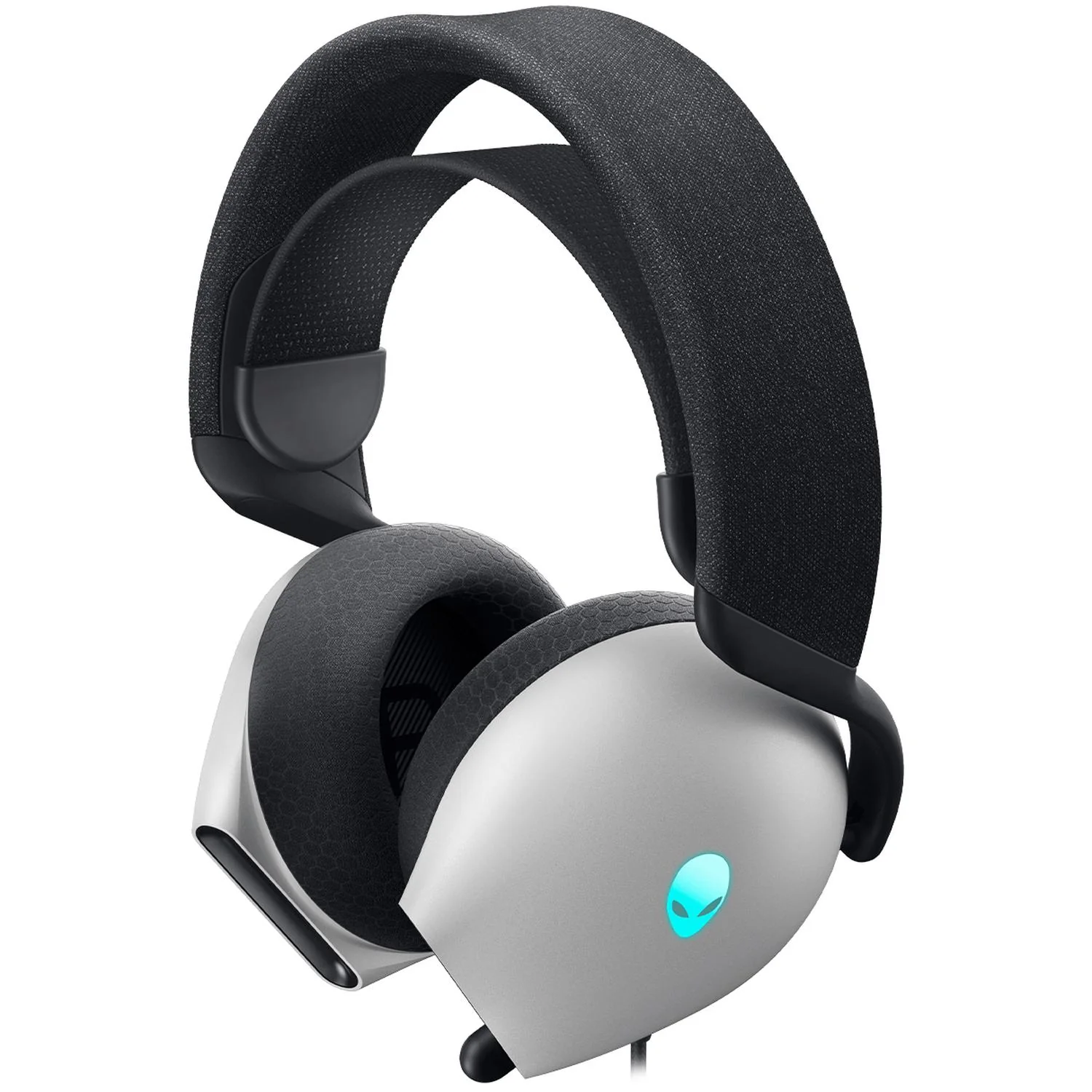 Audifonos Gamer de Diadema ALIENWARE Microfono retractil Dolby Atmos 40KHz RGB USB + Adaptador 3,5 mm Blanco AW520H - Image 5