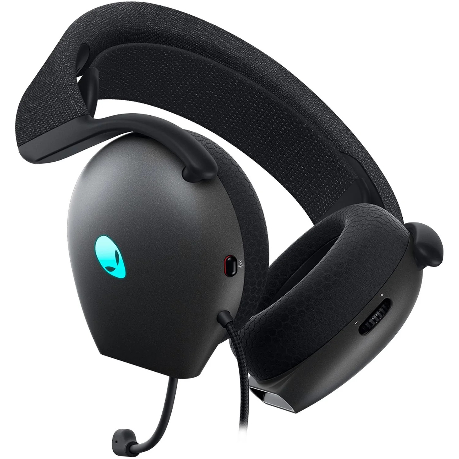 Audifonos Gamer de Diadema ALIENWARE Microfono retractil Dolby Atmos 40KHz RGB USB + Adaptador 3,5 mm Negro AW520H - Image 3