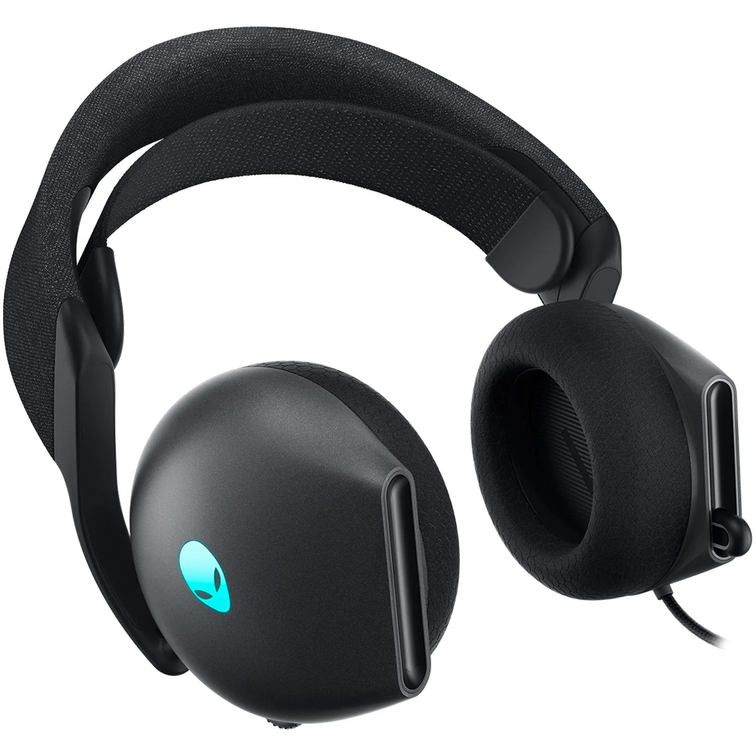 Audifonos Gamer de Diadema ALIENWARE Microfono retractil Dolby Atmos 40KHz RGB USB + Adaptador 3,5 mm Negro AW520H - Image 4