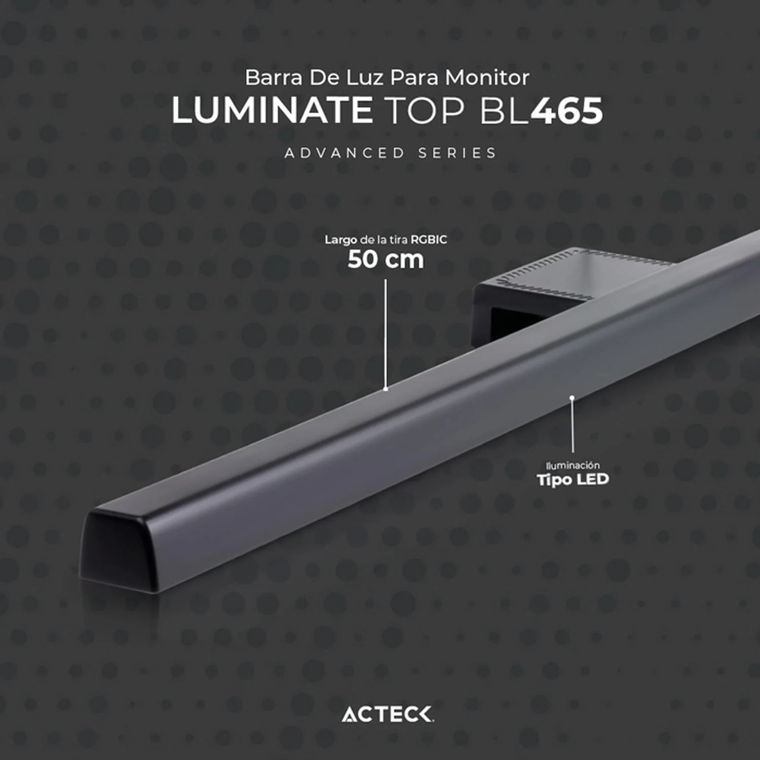 Barra de Luz para Monitor ACTECK LUMINATE TOP BL465 Ultradelgado Luz Ajustable USB Negro AC-934985 - Image 3