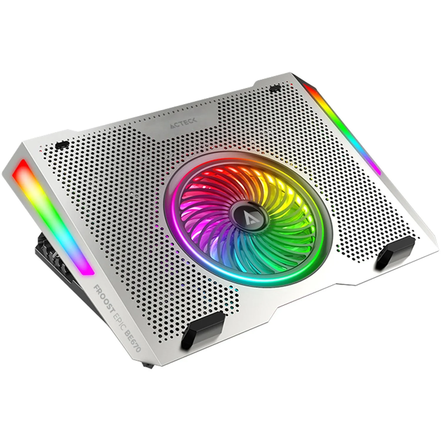Base Enfriadora ACTECK FROOST EPIC BE670 Laptop 15.6 pulgadas Altura Ajustable 5 Fan 2xUSB LED AC-940764