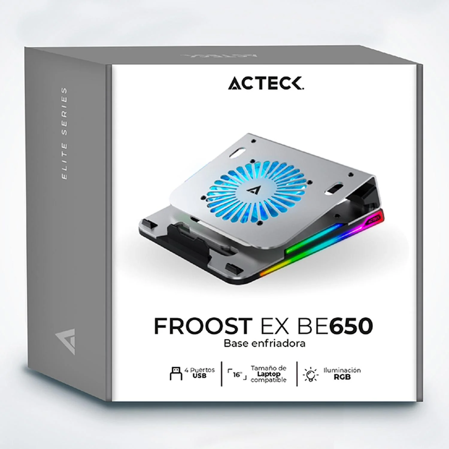 Base Enfriadora ACTECK FROOST EX BE650 RGB Laptop Plateado AC-936156 - Image 6