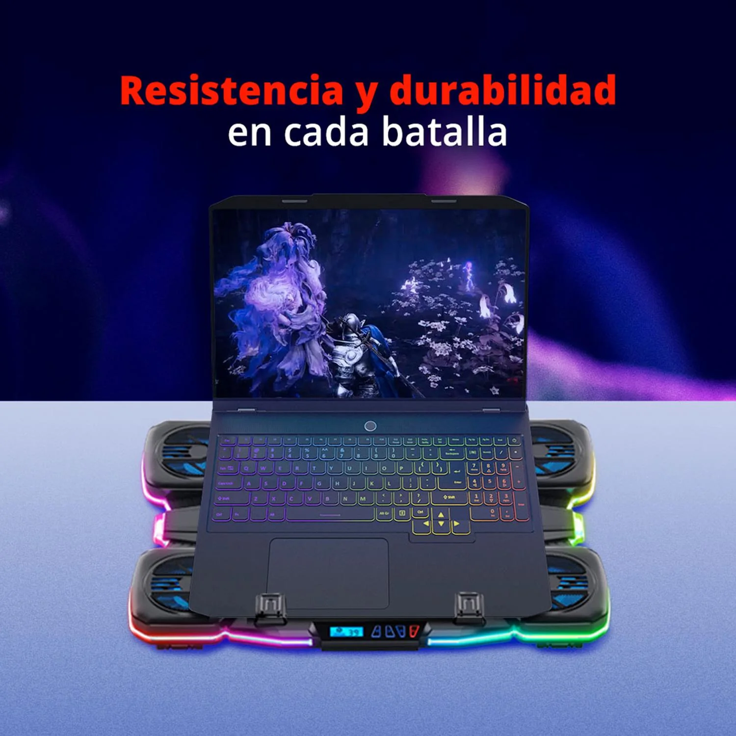 Base Enfriadora BALAM RUSH EOLOX CRYOTECH EF780 Laptop 17 pulgadas 8 Fan Negro BR-941112 - Image 4