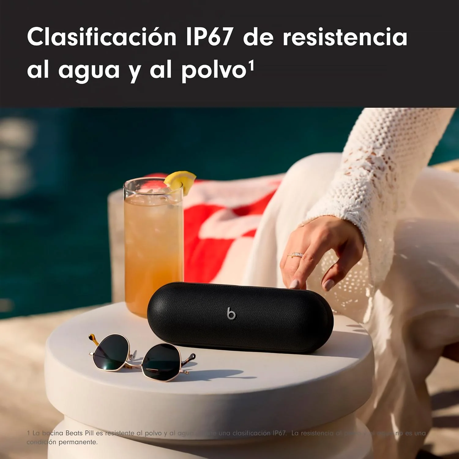 Bocina Bluetooth BEATS Pill Resistente al agua IP67 Hasta 24hr de batería Color Negro - Image 3