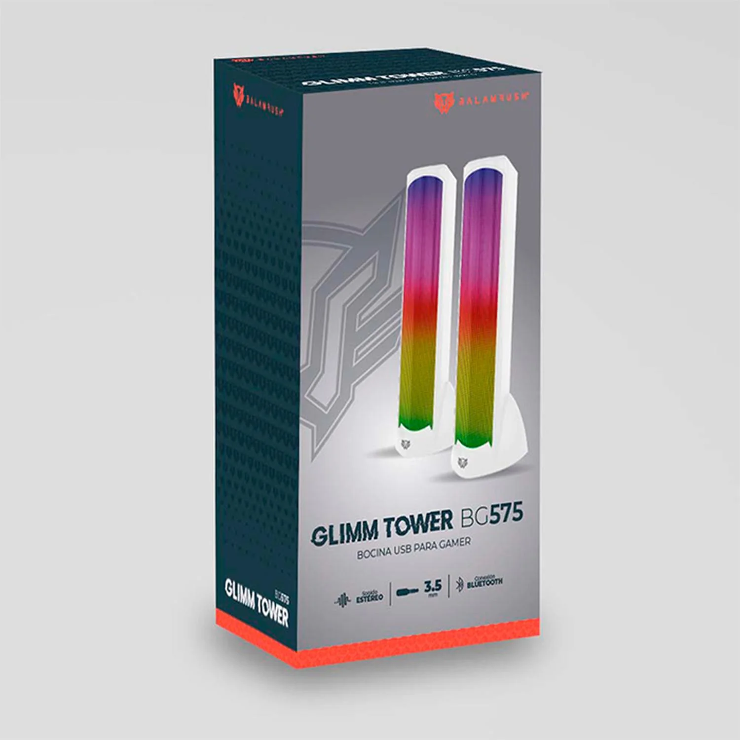 Bocina Gamer BALAM RUSH GLIMM TOWER BG575 LED Bluetooth 3.5mm Blanco BR-936989 - Image 5