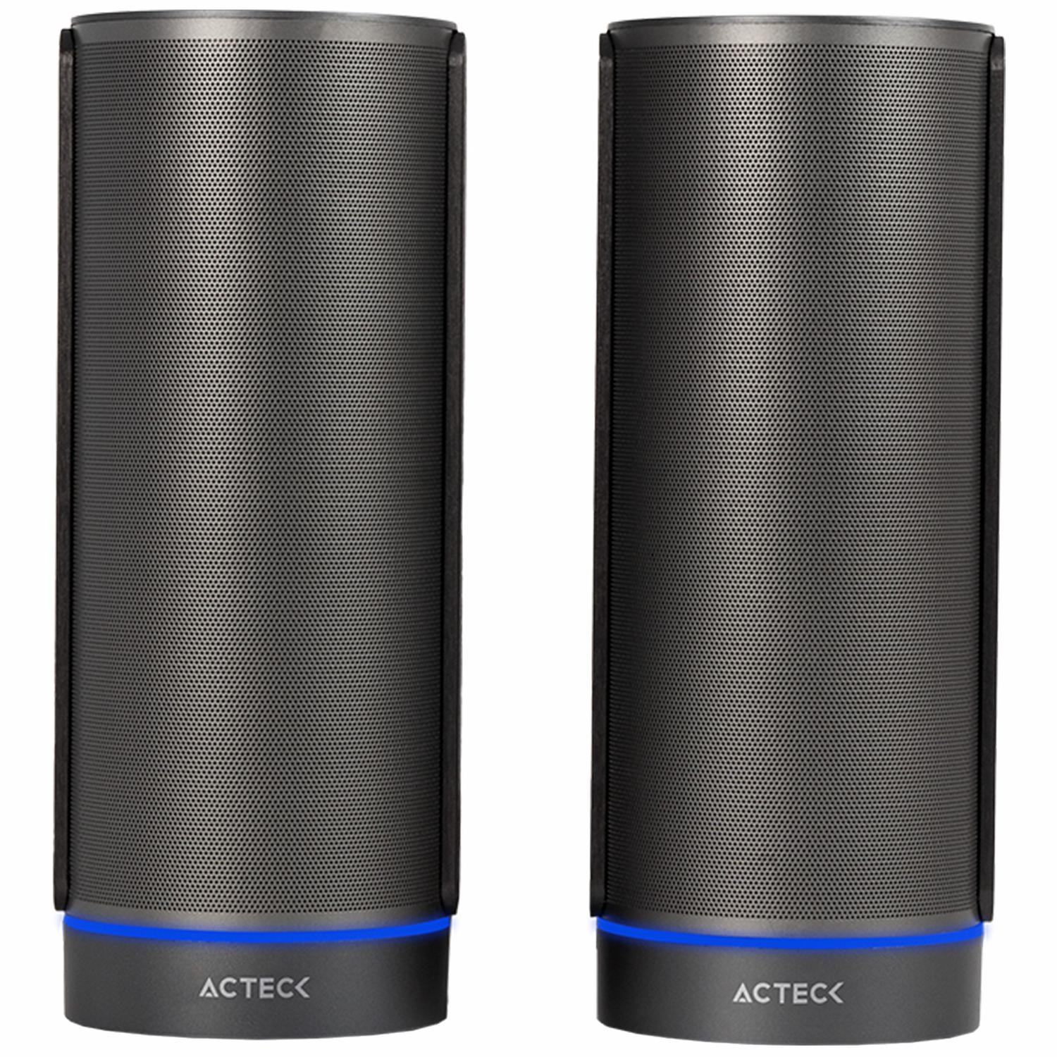 Bocinas ACTECK DYNAMIC EXACT X BS660 inalámbricas Sonido 2.0 Bluetooth 5.3 50W RMS Control Remoto Iluminacion LED Negro AC-939812