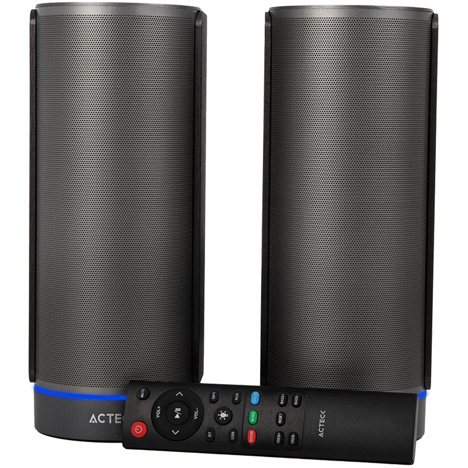 Bocinas ACTECK DYNAMIC EXACT X BS660 inalámbricas Sonido 2.0 Bluetooth 5.3 50W RMS Control Remoto Iluminacion LED Negro AC-939812 - Image 2