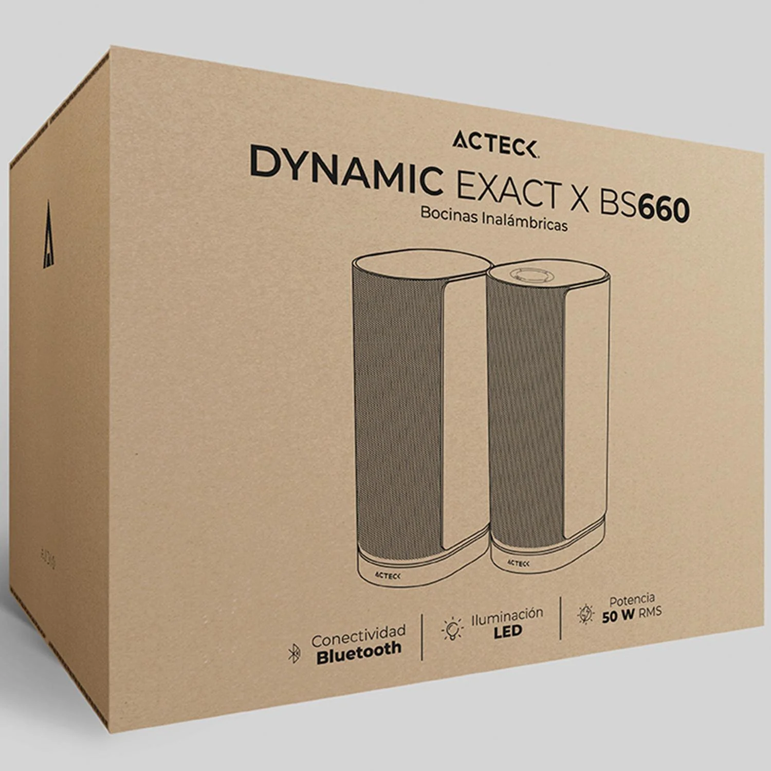 Bocinas ACTECK DYNAMIC EXACT X BS660 inalámbricas Sonido 2.0 Bluetooth 5.3 50W RMS Control Remoto Iluminacion LED Negro AC-939812 - Image 6
