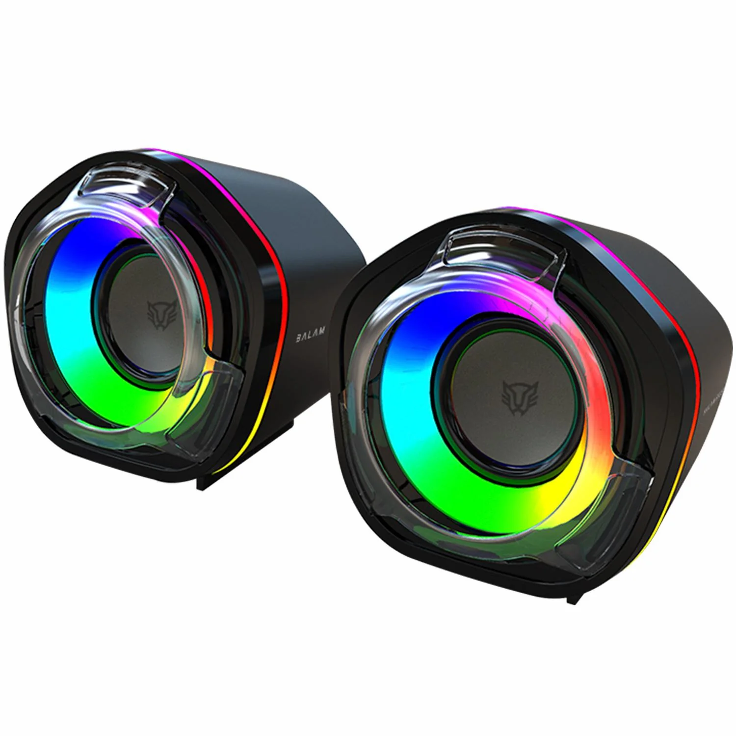 Bocinas Gamer BALAM RUSH GLIMM PENTA BG545 Inalambrica RGB Sonido Estereo 2.0 USB + Bluetooth 5.0 Negro BR-941228 - Image 2