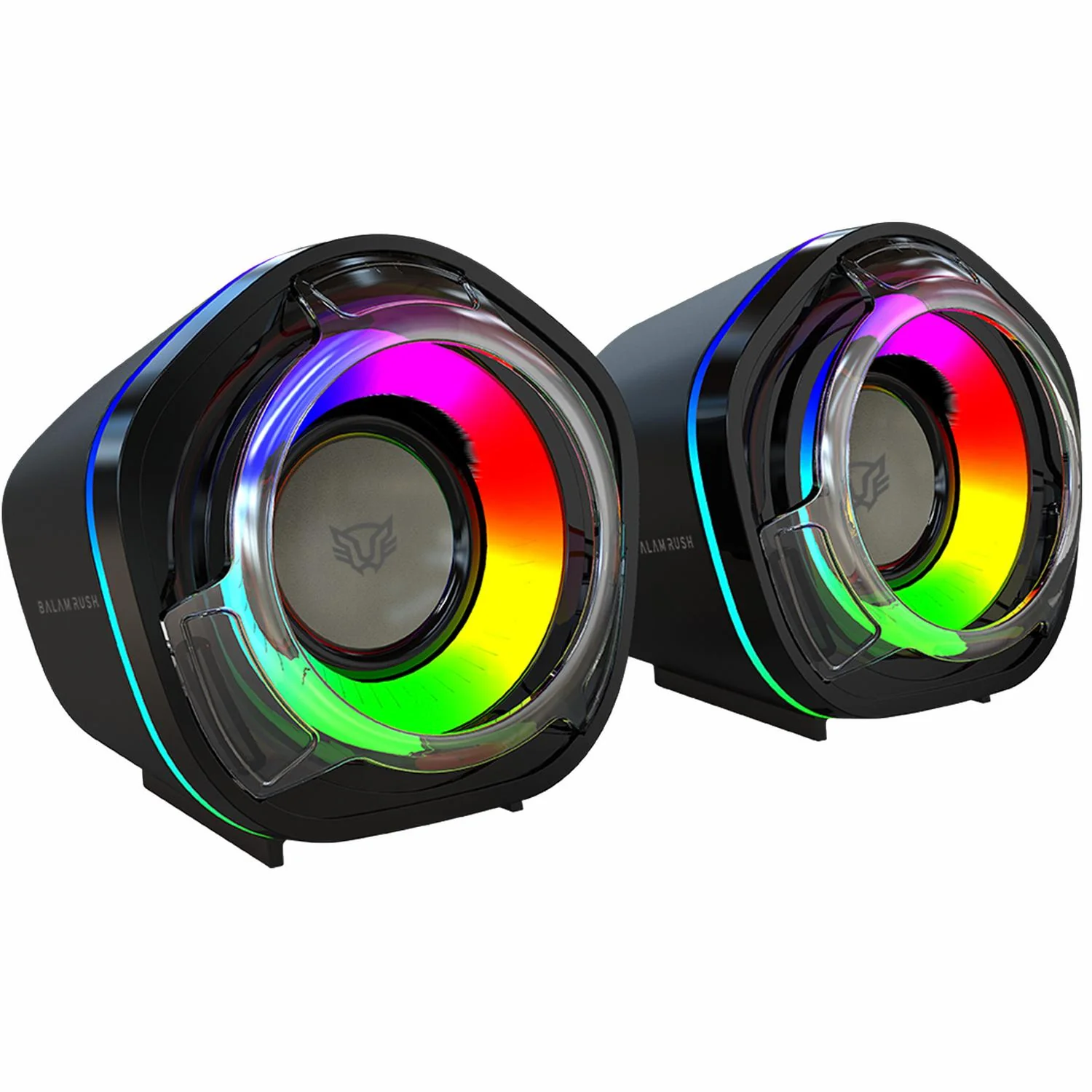 Bocinas Gamer BALAM RUSH GLIMM PENTA BG545 Inalambrica RGB Sonido Estereo 2.0 USB + Bluetooth 5.0 Negro BR-941228 - Image 3