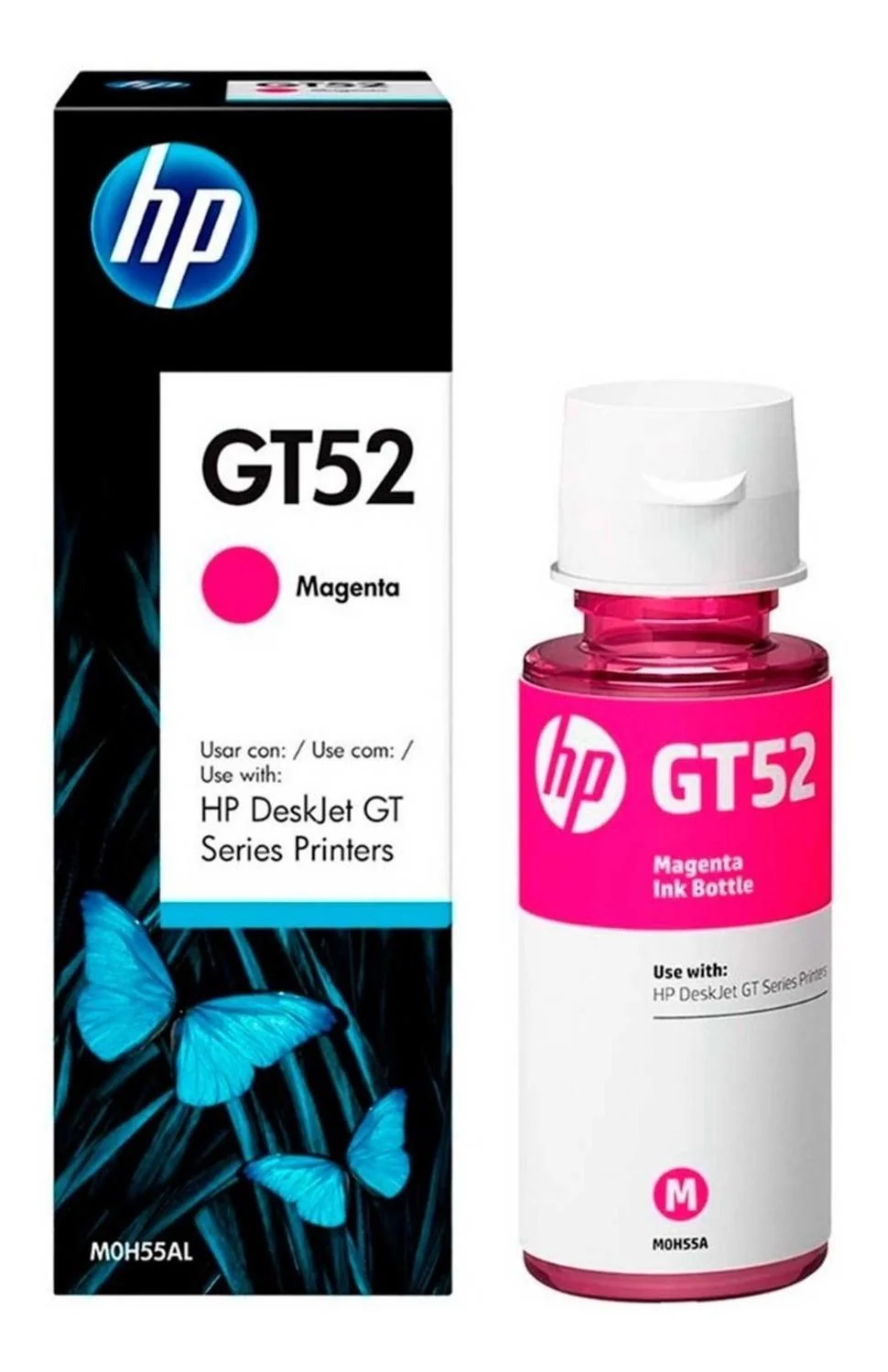 Botella de Tinta HP GT52 Ink Tank 100 300 400 Smart Tank 500 600 Magenta 70ml M0H55AL