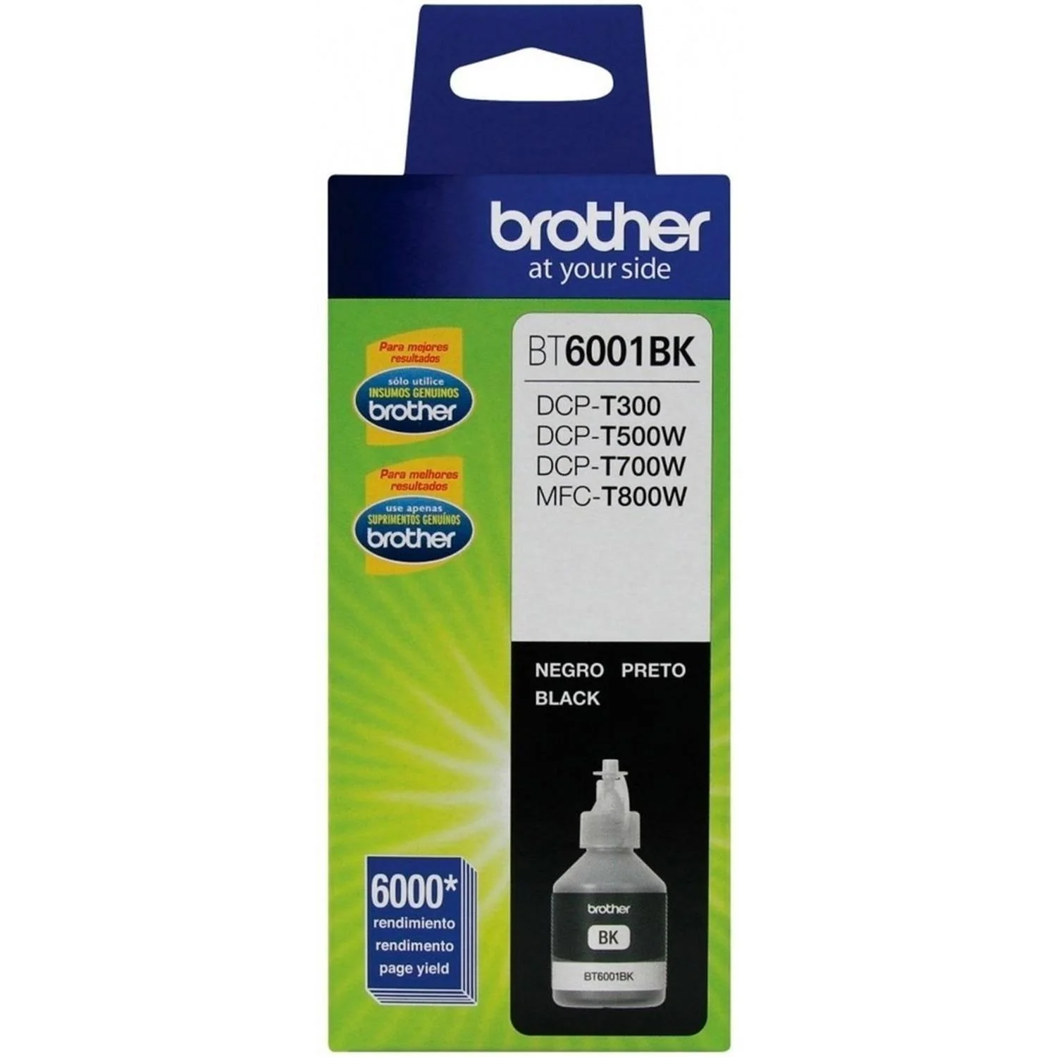Botella Tinta BROTHER BT6001BK Negro DCP-T300 DCP-T500W DCP-T700W - Image 3