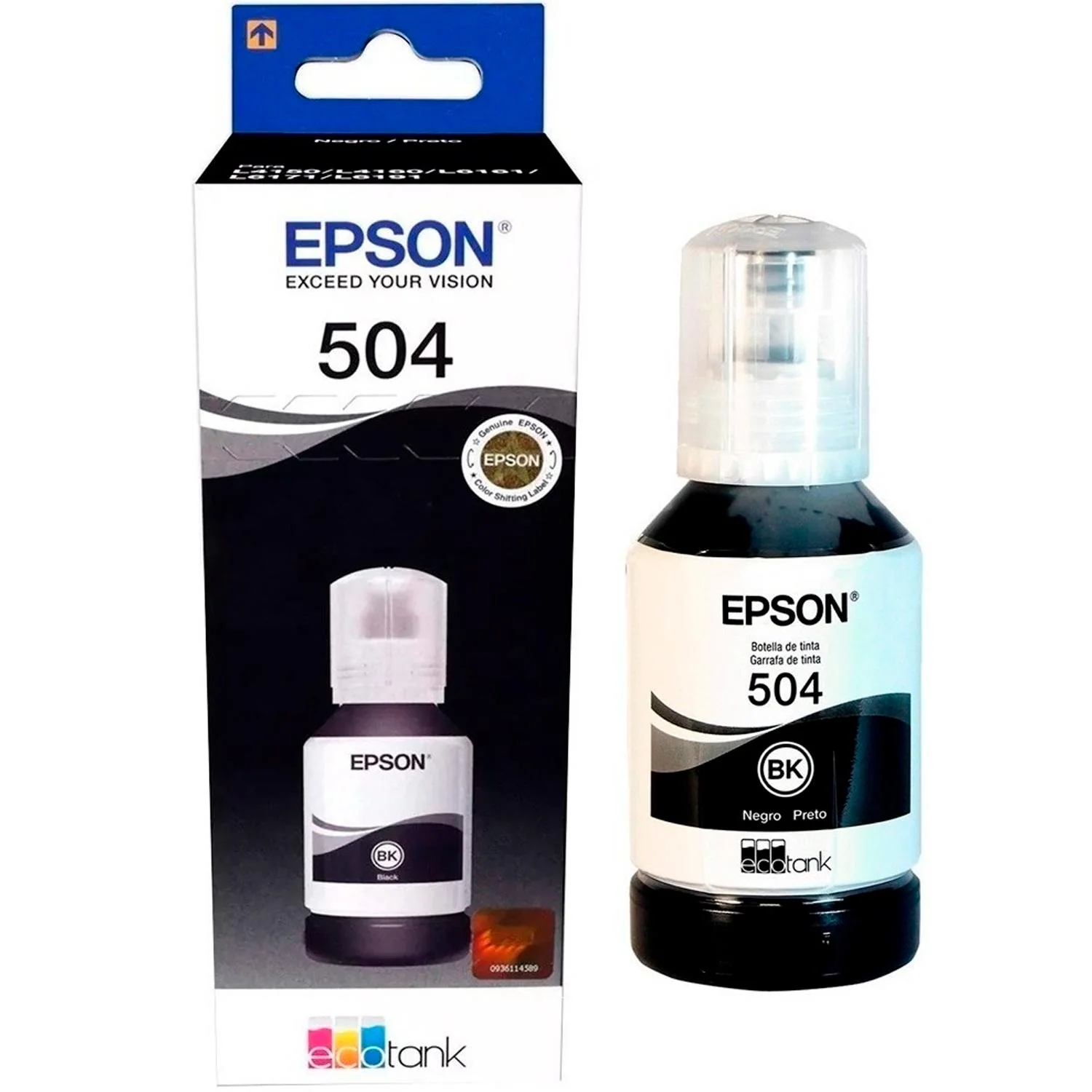 Botella Tinta EPSON T504 L4150 L4160 L6161 L6171 L6191 Negro 127ml T504120-AL - Image 4