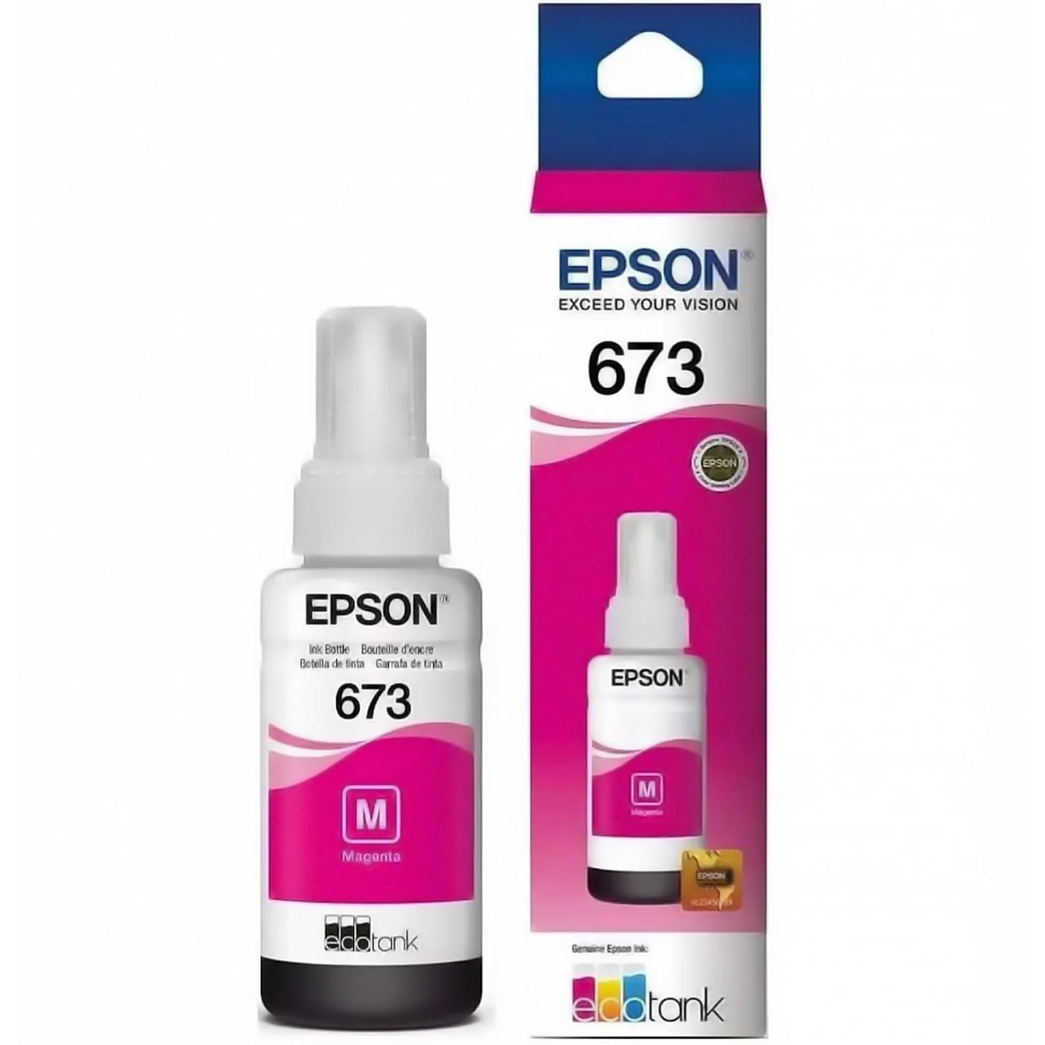 Botella Tinta EPSON T673 L800 L805 L810 L850 L1800 Magenta T673320-AL - Image 5