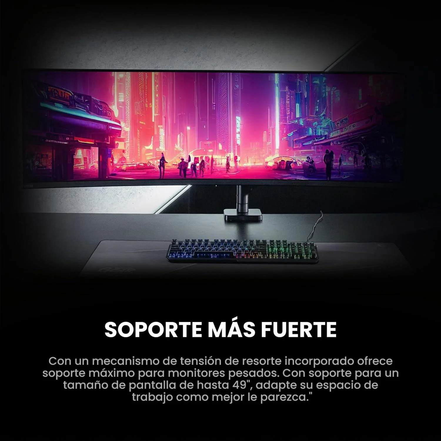 Soporte articulado Brazo para Monitor MSI MAG MT201 Hasta 49 pulgadas Negro - Image 4
