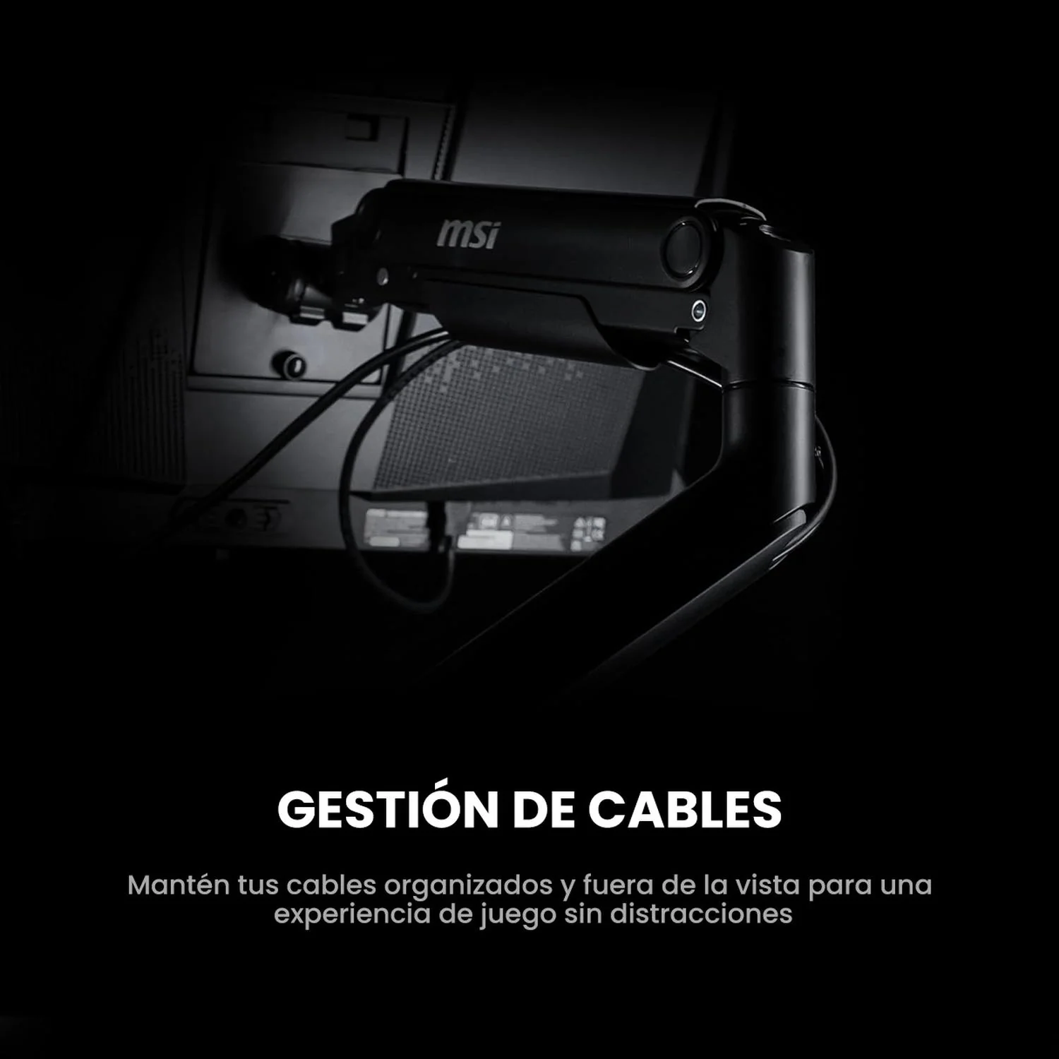 Soporte articulado Brazo para Monitor MSI MAG MT201 Hasta 49 pulgadas Negro - Image 6