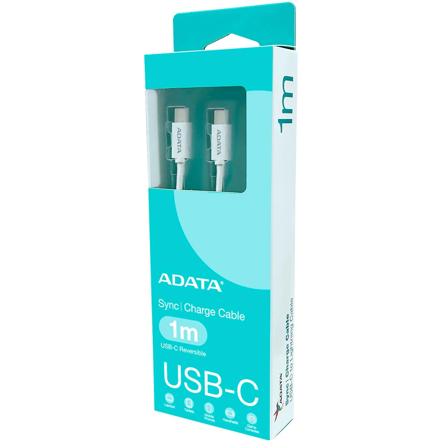 Cable ADATA USB Tipo C a USB Tipo C 1 metro Blanco CACC-100PN-WH - Image 4