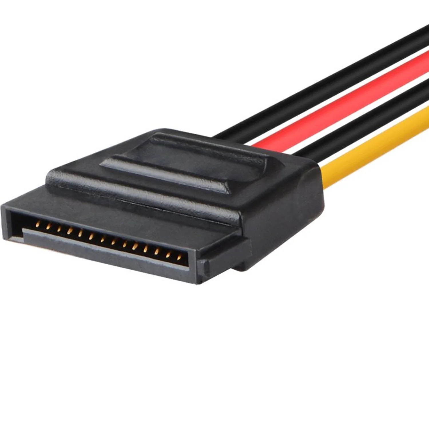 Cable de Poder BROBOTIX 2x SATA 4 pines Macho - Molex Hembra 15cm 102259 - Image 4