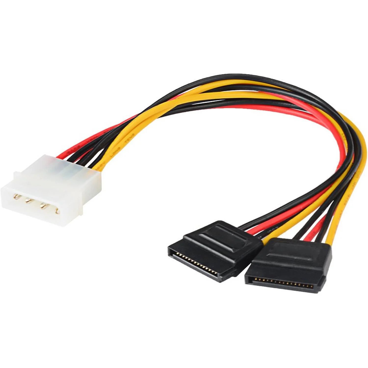Cable de Poder BROBOTIX 2x SATA 4 pines Macho - Molex Hembra 15cm 102259 - Image 5
