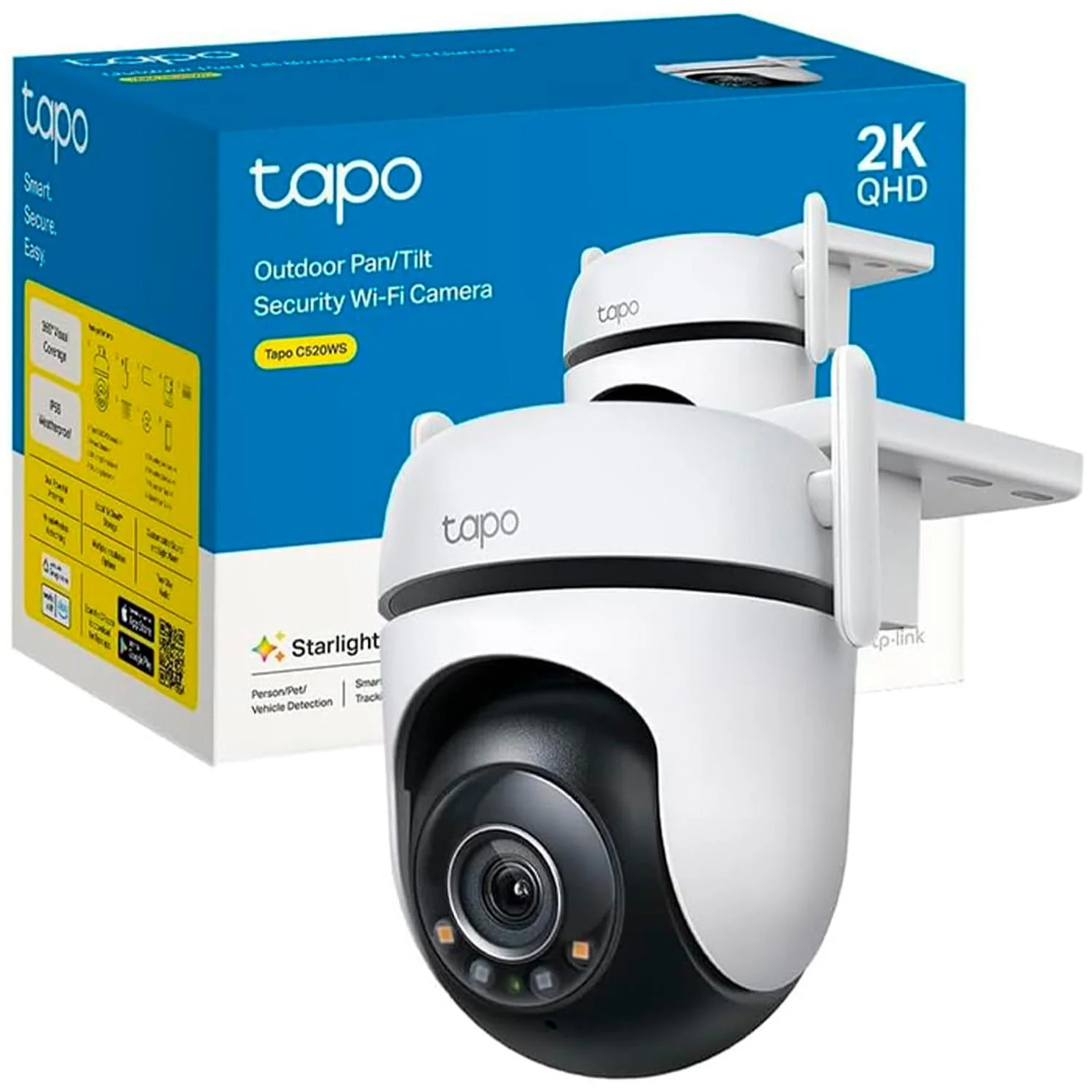 Camara de Seguridad WiFi TP-LINK Tapo C520WS 4MP Exterior 2K QHD 2.4GHz Giro 360 Vision Nocturna - Image 6
