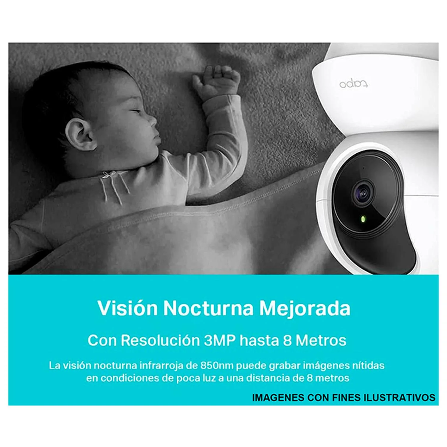 Camara de Seguridad WiFi TP-LINK TAPO C210 3MP Interior Full HD 2.4Ghz Giro 360 Vision Nocturna hasta 30 metros - Image 4