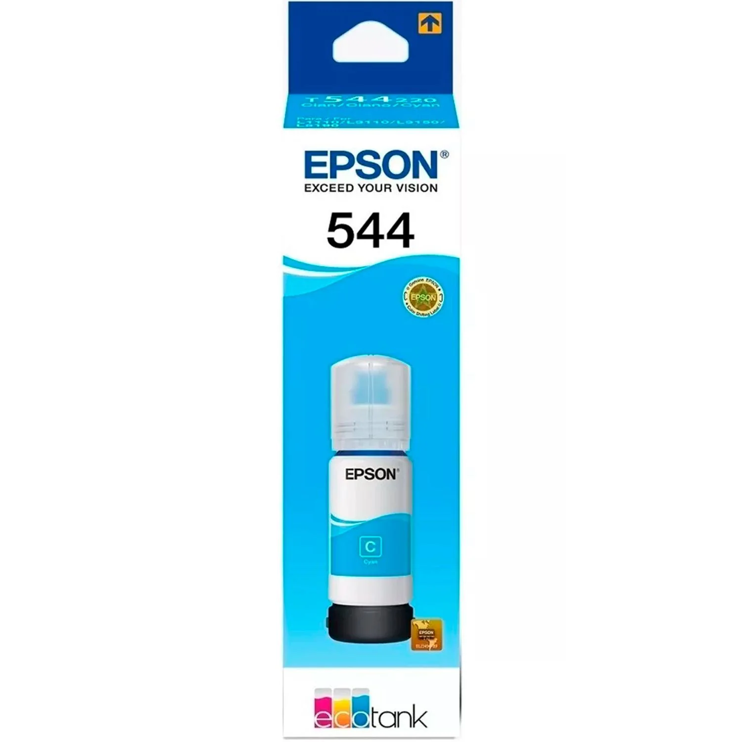 Botella Tinta EPSON T544 L1110 L3110 L3150 L5190 Cyan 70ml T544220-AL