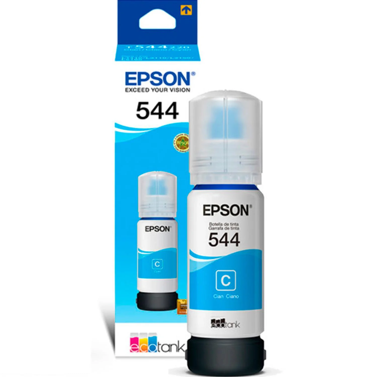 Botella Tinta EPSON T544 L1110 L3110 L3150 L5190 Cyan 70ml T544220-AL - Image 2