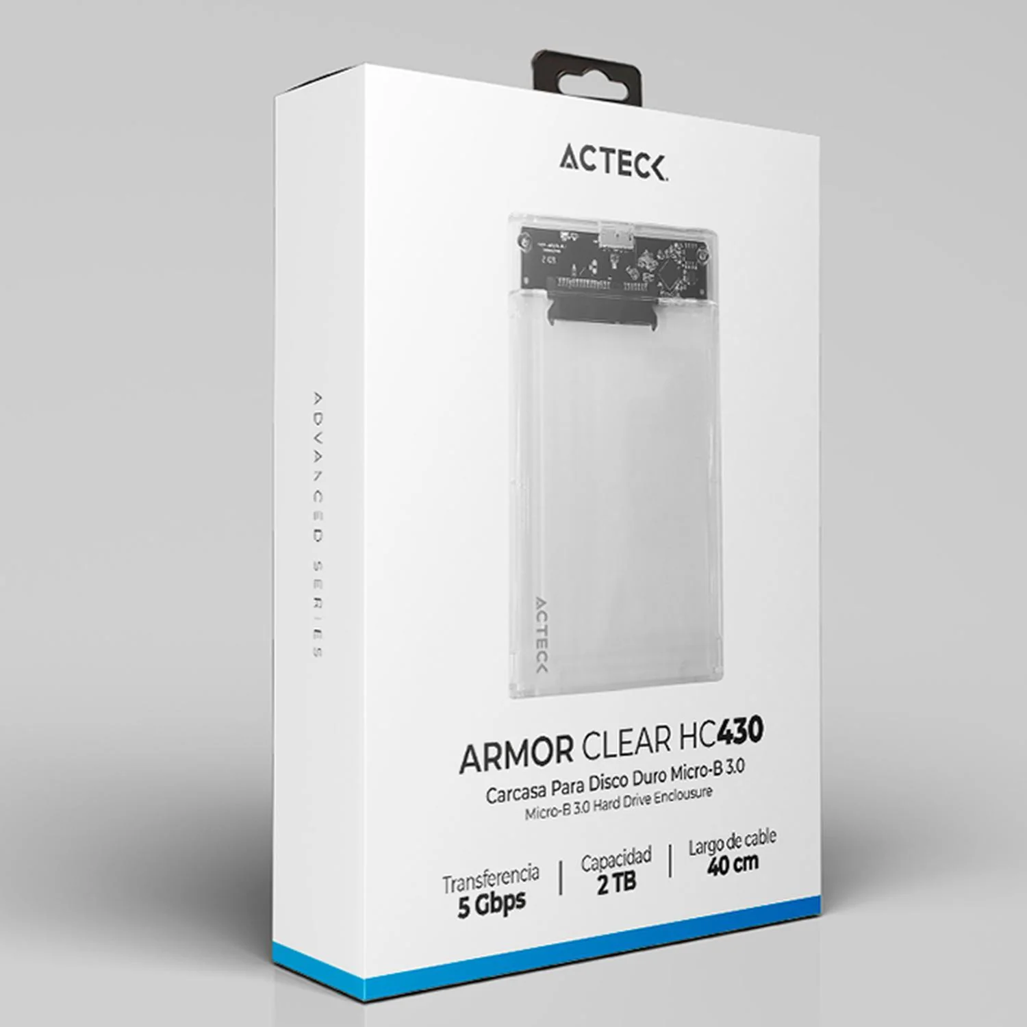 Case Enclosure ACTECK ARMOR CLEAR HC430 5 Gbps SATA 2.5 USB Blanco - Image 6