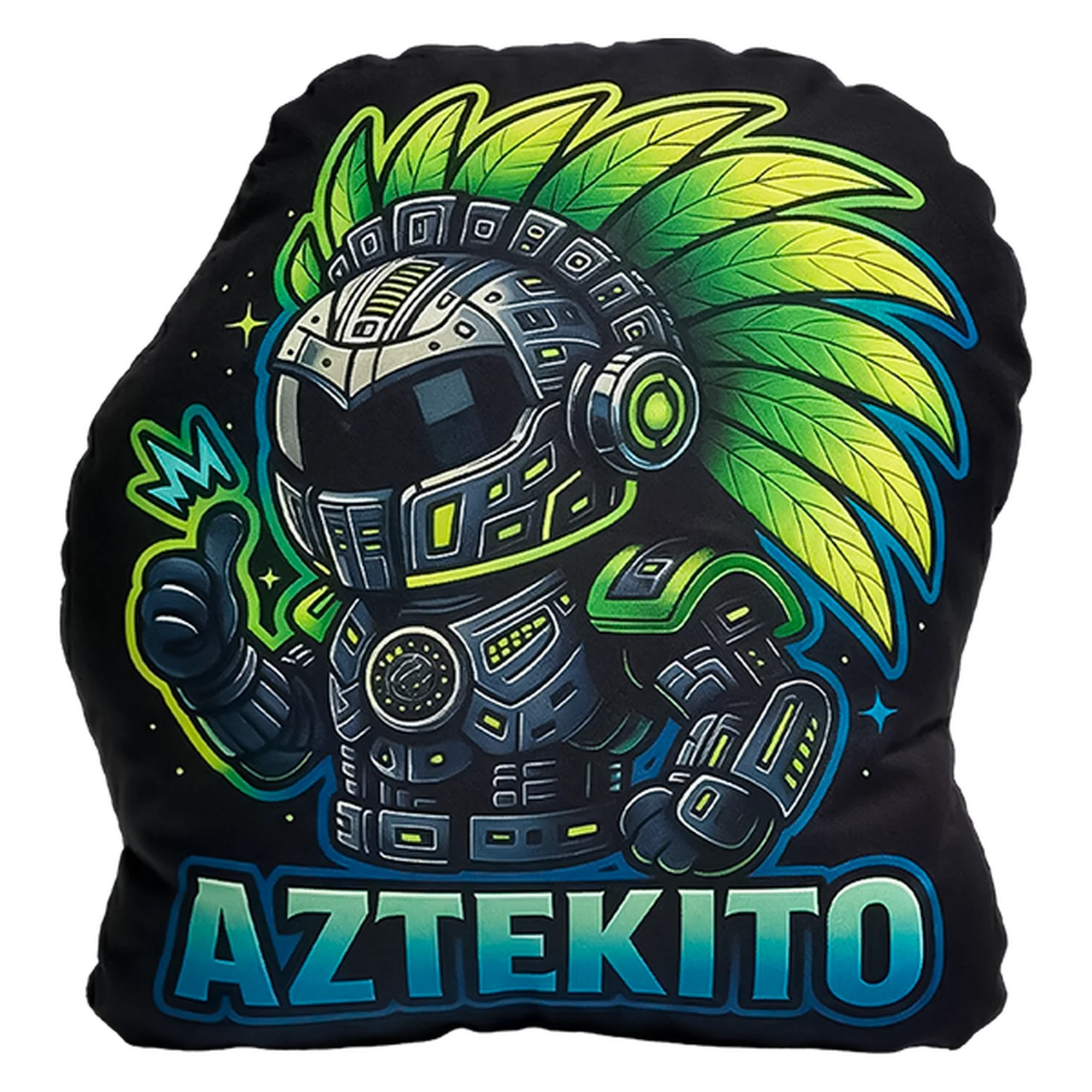 Cojin Almohada Gamer DXT GAMING Aztekito Negro Decorativo 40 x 34 x 8 cm