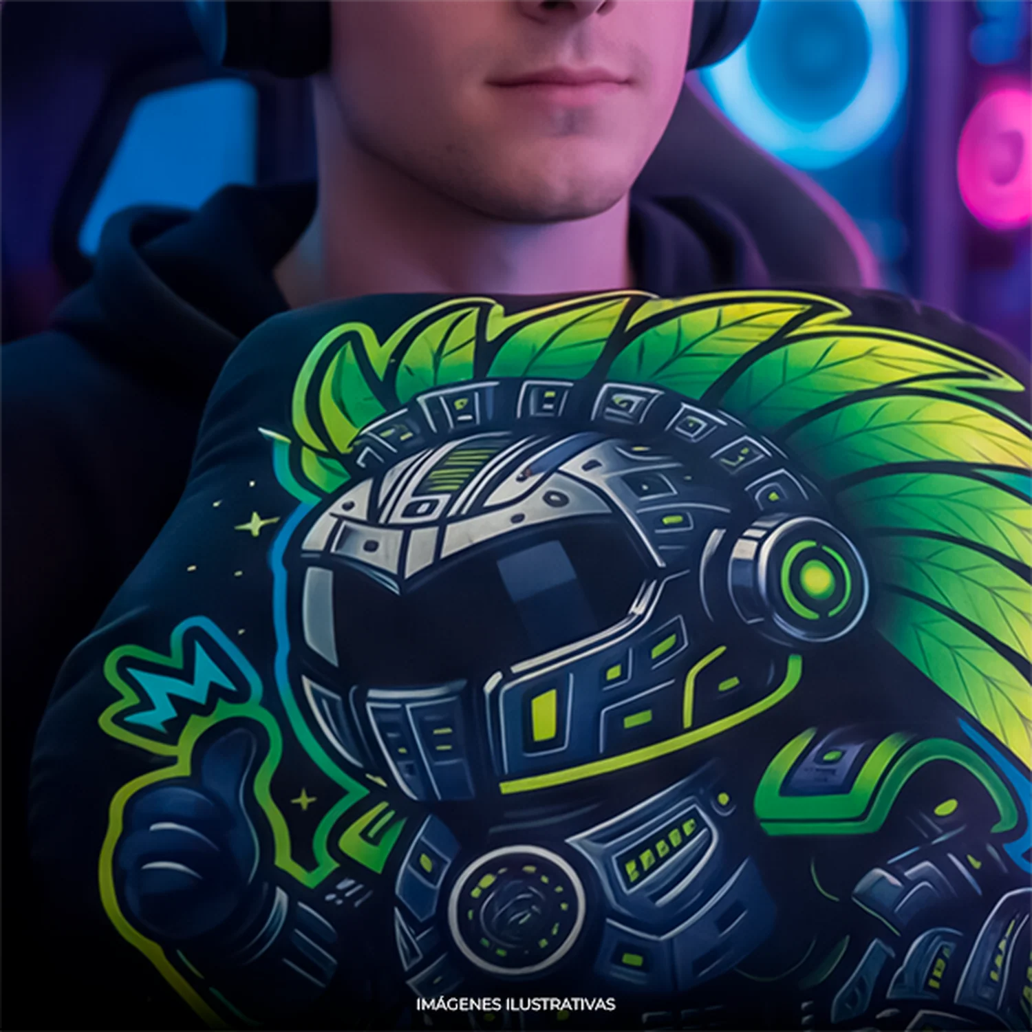 Cojin Almohada Gamer DXT GAMING Aztekito Negro Decorativo 40 x 34 x 8 cm - Image 4