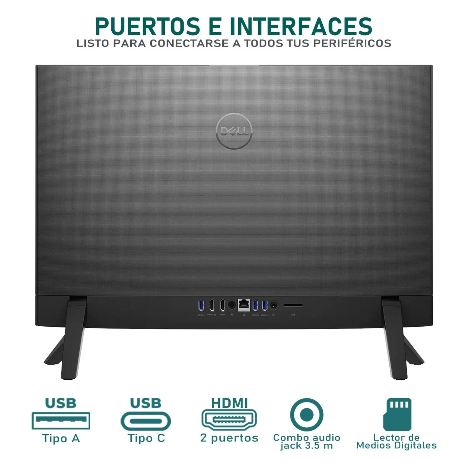 Computadora All In One DELL Inspiron 5415 AMD Ryzen 3 5425U 16GB RAM 1.2TB SSD 23.8" Windows 11 Home Reacondicionado - Image 4