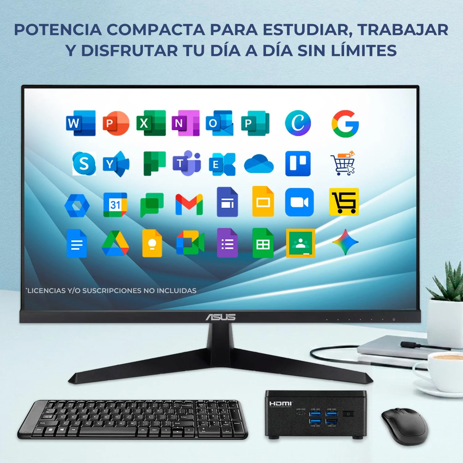 Computadora Escritorio Mini PC LIVA Z7 PLUS AI Intel Core Ultra 5 125H NPU 33 TOPS 16GB DDR5 SSD 1TB Monitor 27 1ms 120Hz Teclado Mouse Inalambrico W11H-T WiFi 6E BT Gaming casual, trabajo y estudio - Image 6